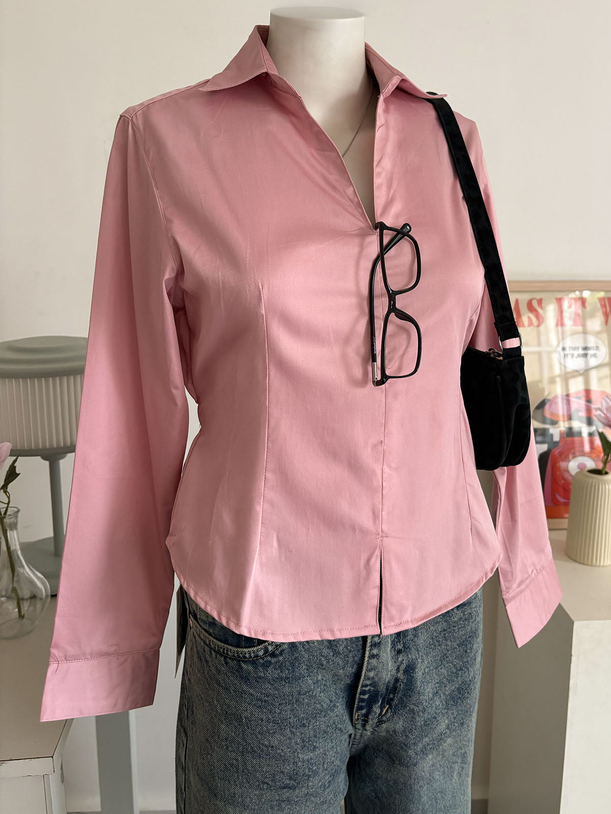 Cotton Candy Corset Fitted Shirt