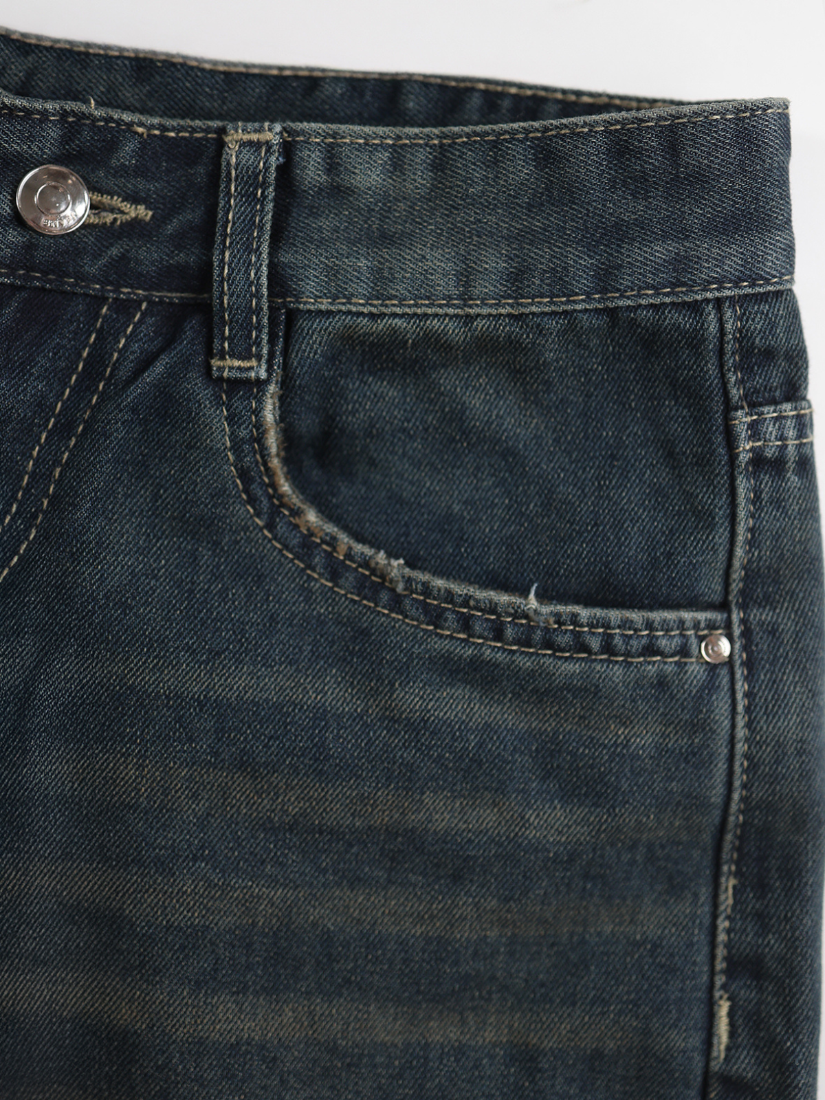 Space Blue Tinted Super Wide Leg Jeans