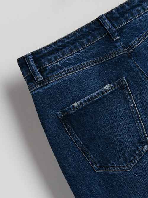 Premium Midnight Blue Whisker Bootcut Jeans