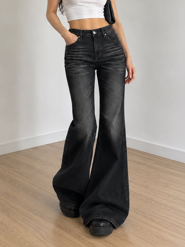 Fuji Black Washed Bootcut Jeans