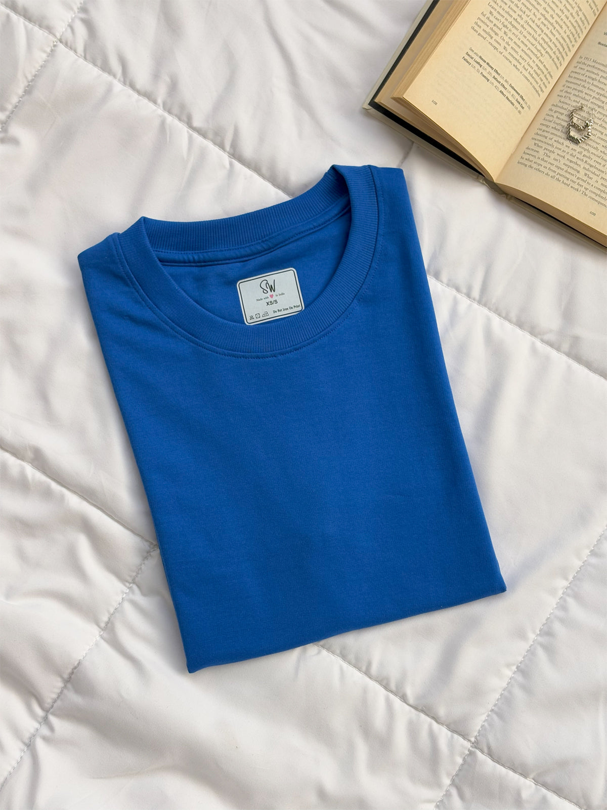 Indigo Blue Oversized Drop Shoulder T-shirt