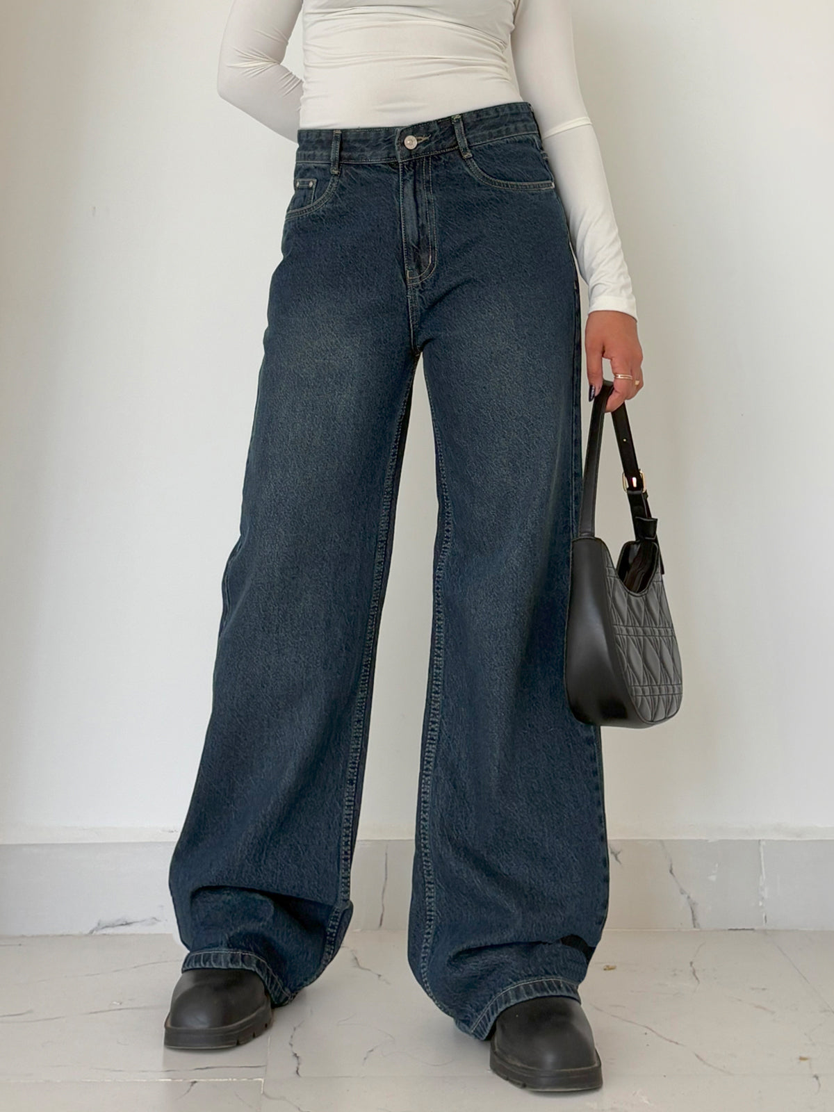 Vintage Cosmic Blue Wide Leg Jeans