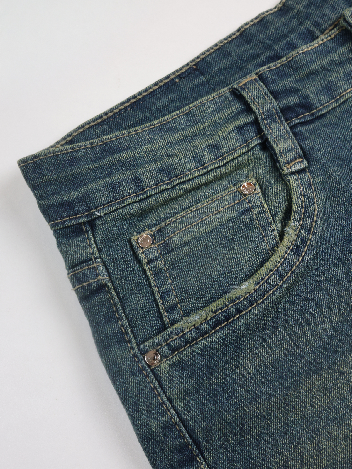 Celestial Green Tinted Y2K Bootcut Jeans