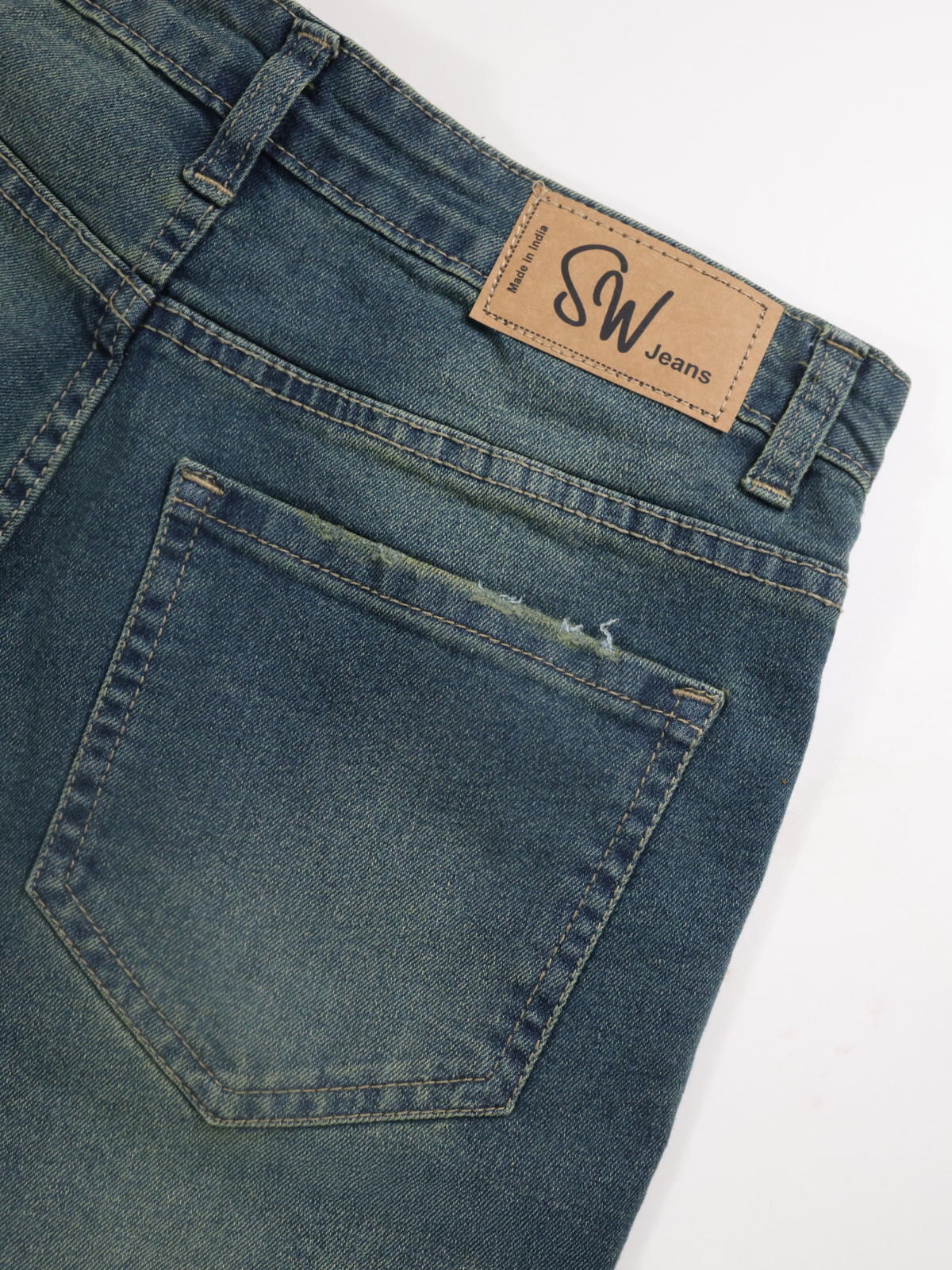 Celestial Green Tinted Y2K Bootcut Jeans