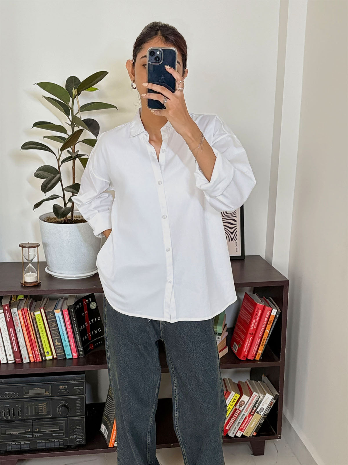 Vanilla White Oversized Poplin Shirt