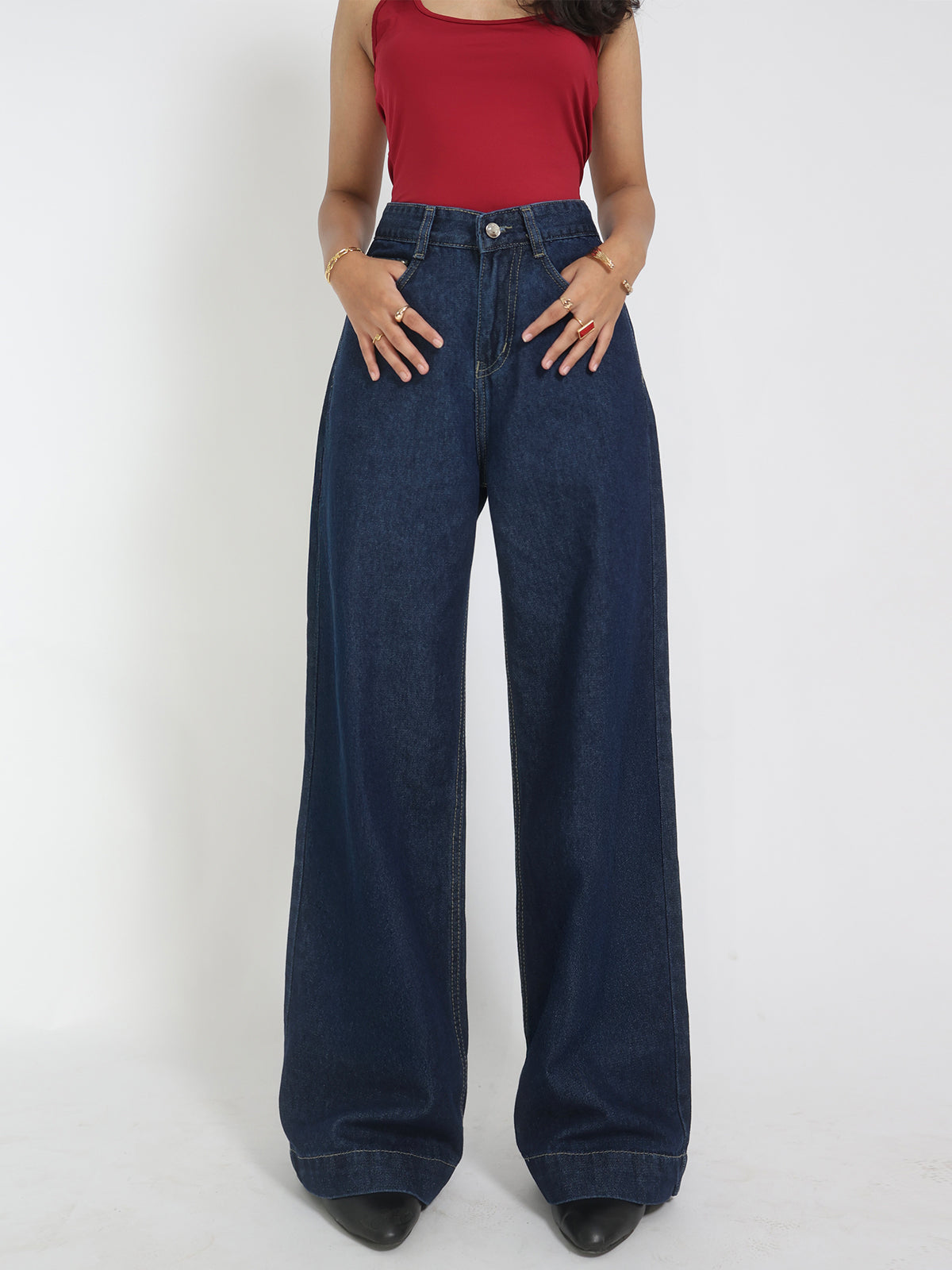 Mystique Blue Wide Leg Jeans