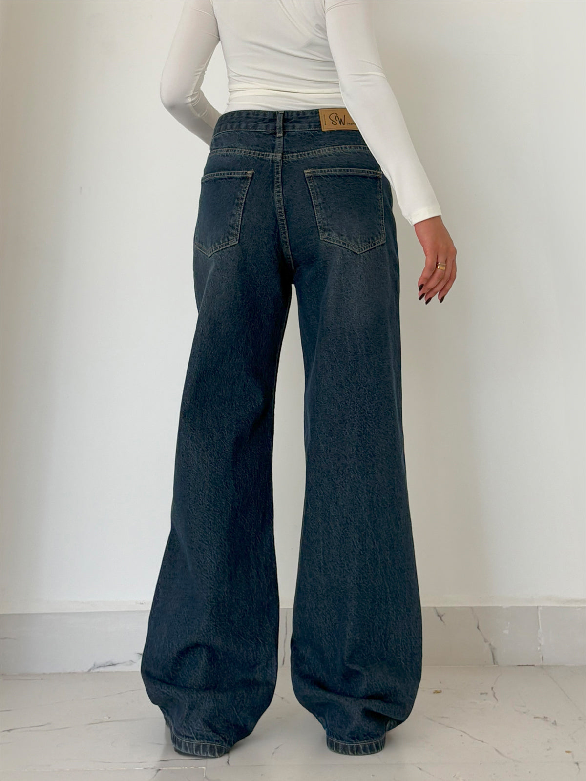 Vintage Cosmic Blue Wide Leg Jeans