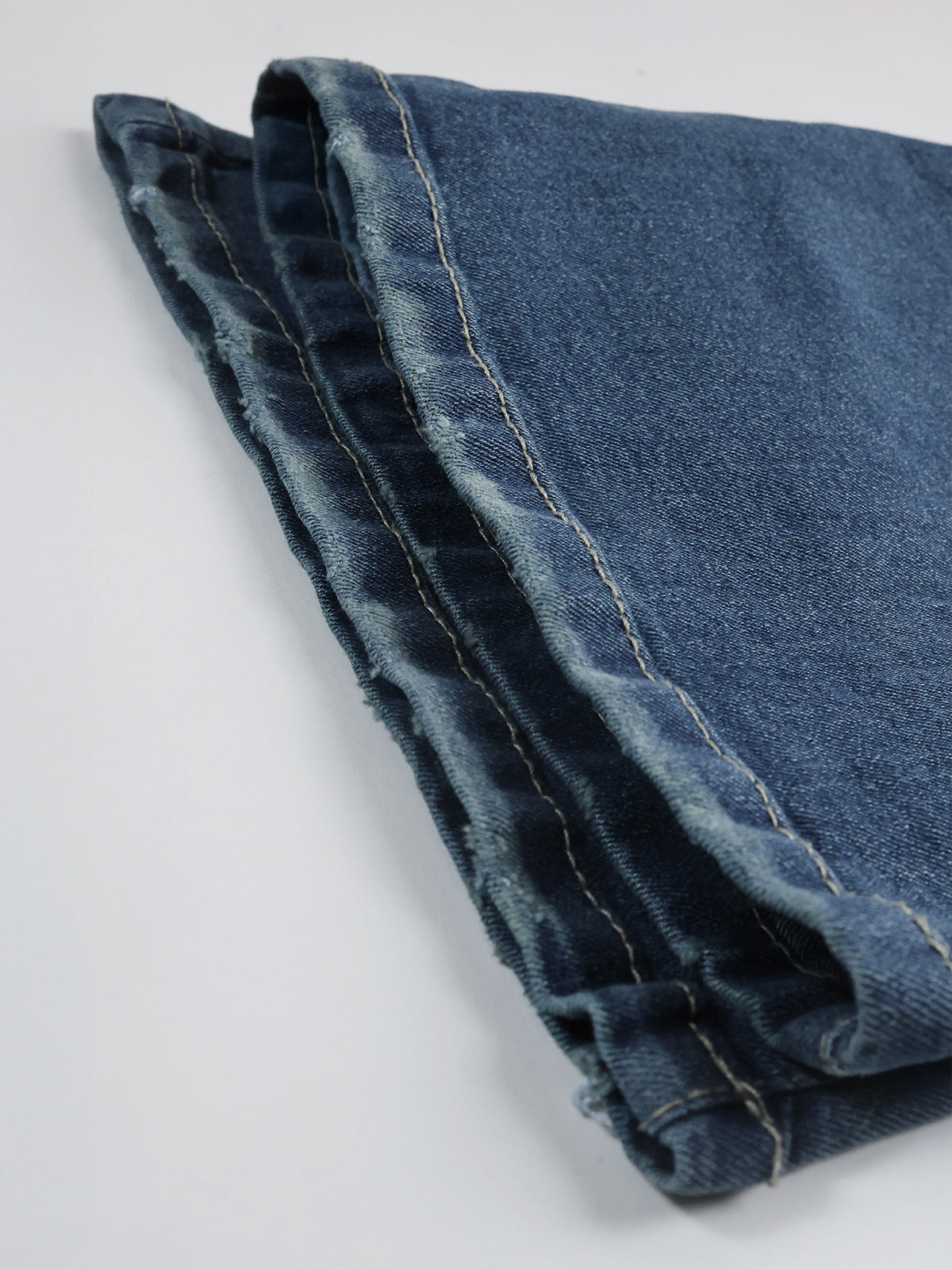 Galactic Blue Tinted Y2K Bootcut Jeans