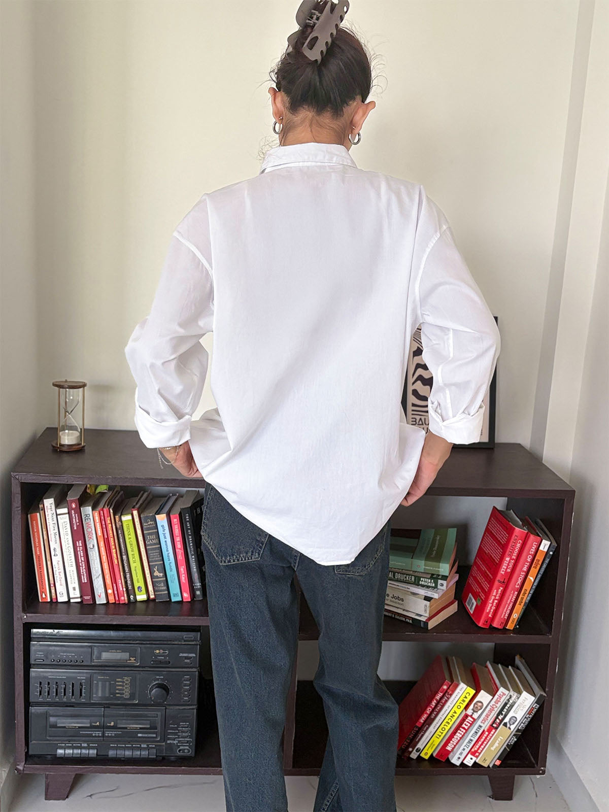 Vanilla White Oversized Poplin Shirt