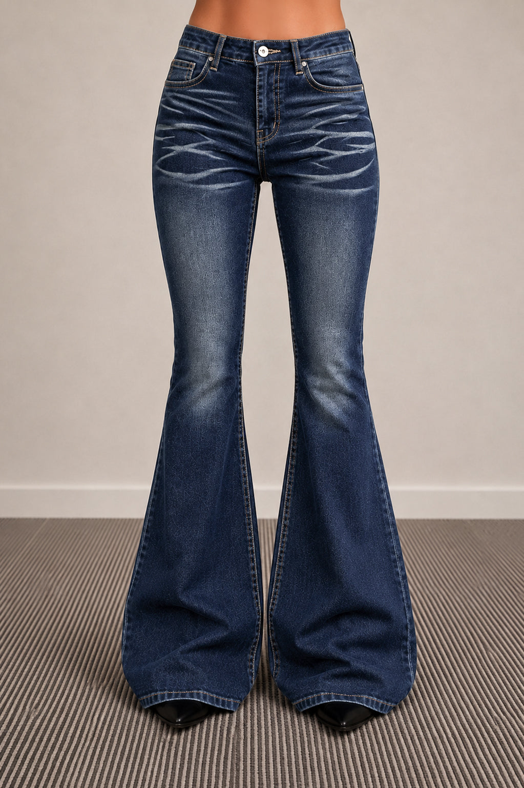 Berlin Blue Whisker Bootcut Jeans