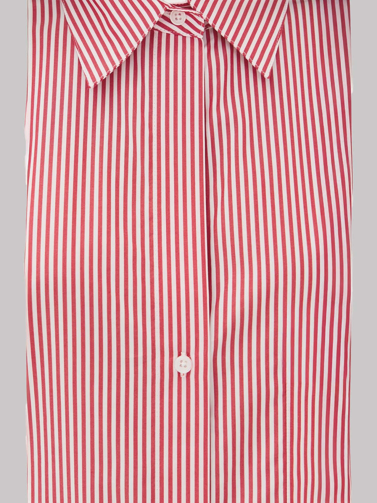 Strawberry Red Striped Drop Shoulder Shirt