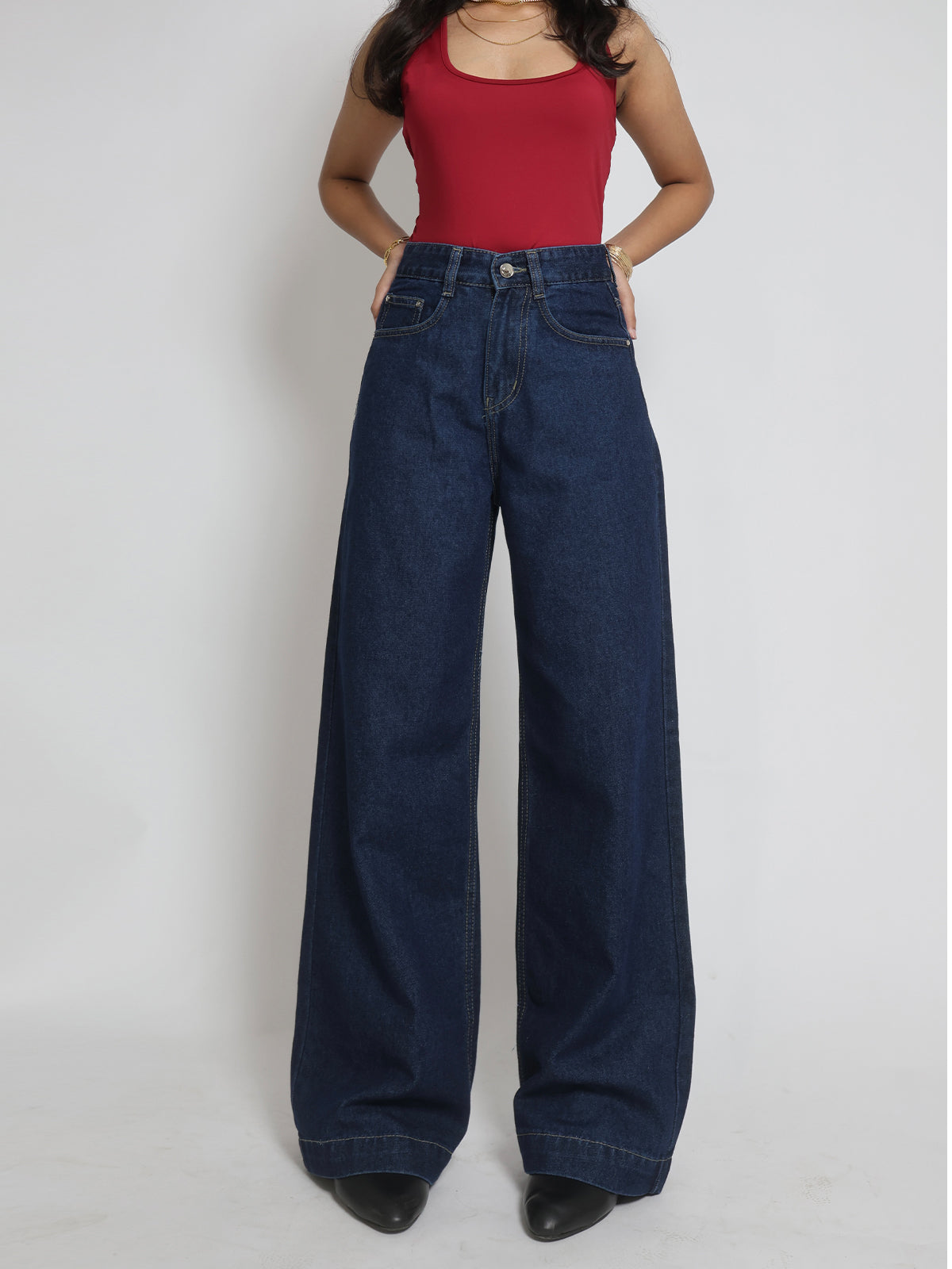 Mystique Blue Wide Leg Jeans