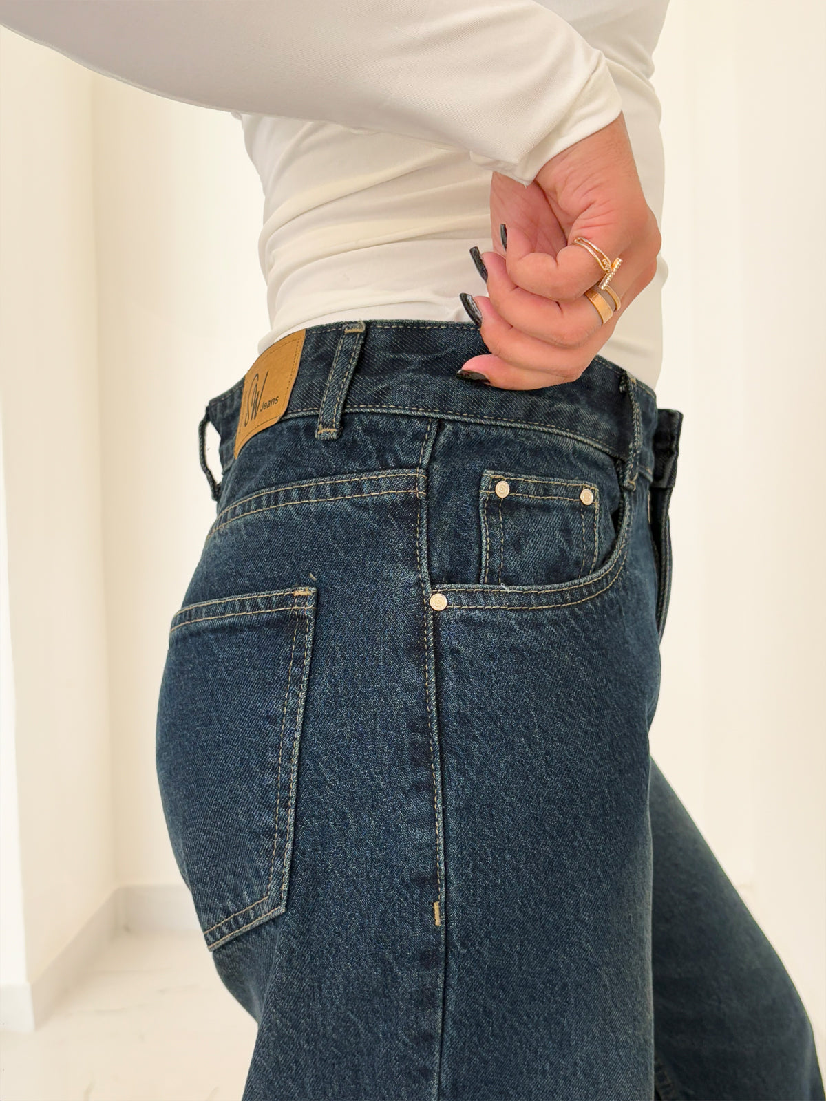 Vintage Cosmic Blue Wide Leg Jeans