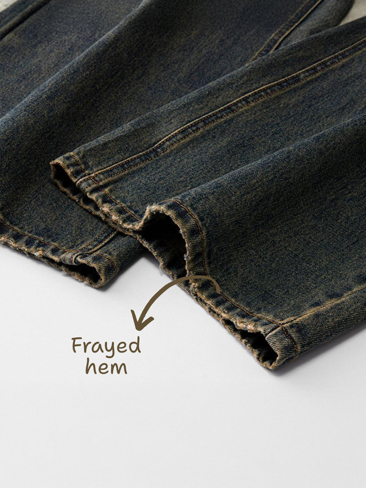 Rusty Blue Dirty Wash Straight Fit Jeans