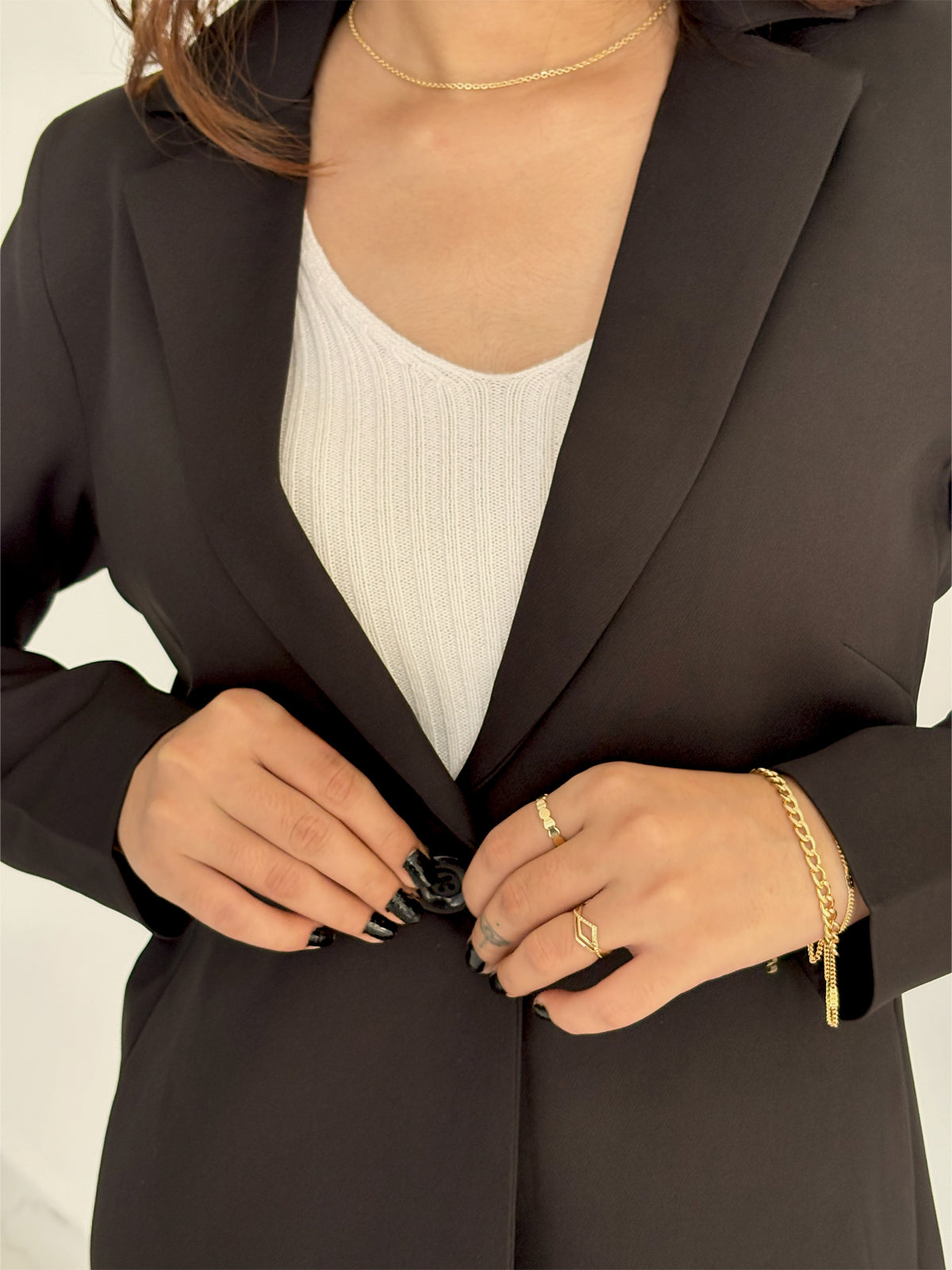 Black Single-Breasted Blazer