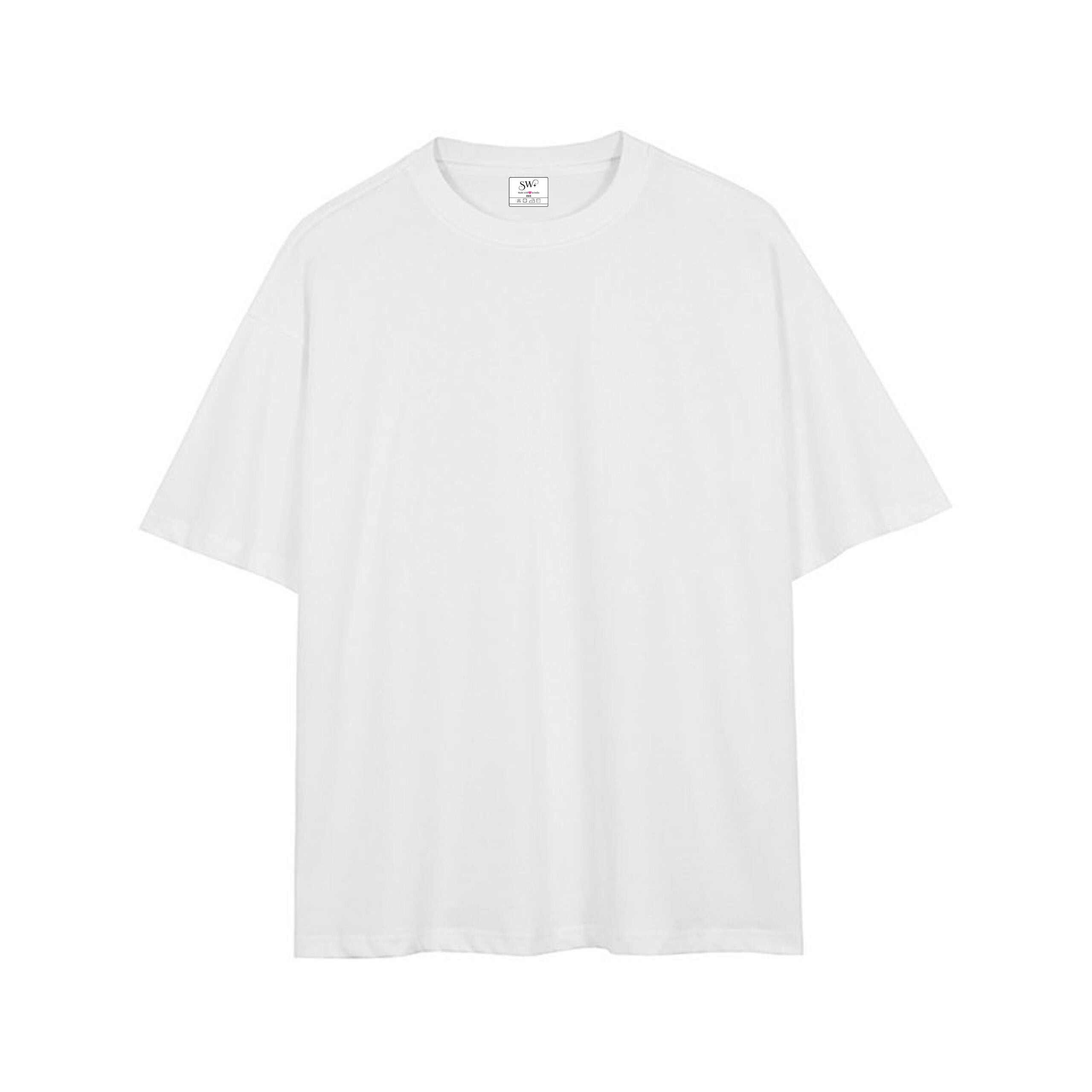 White Oversized Drop Shoulder T-shirt