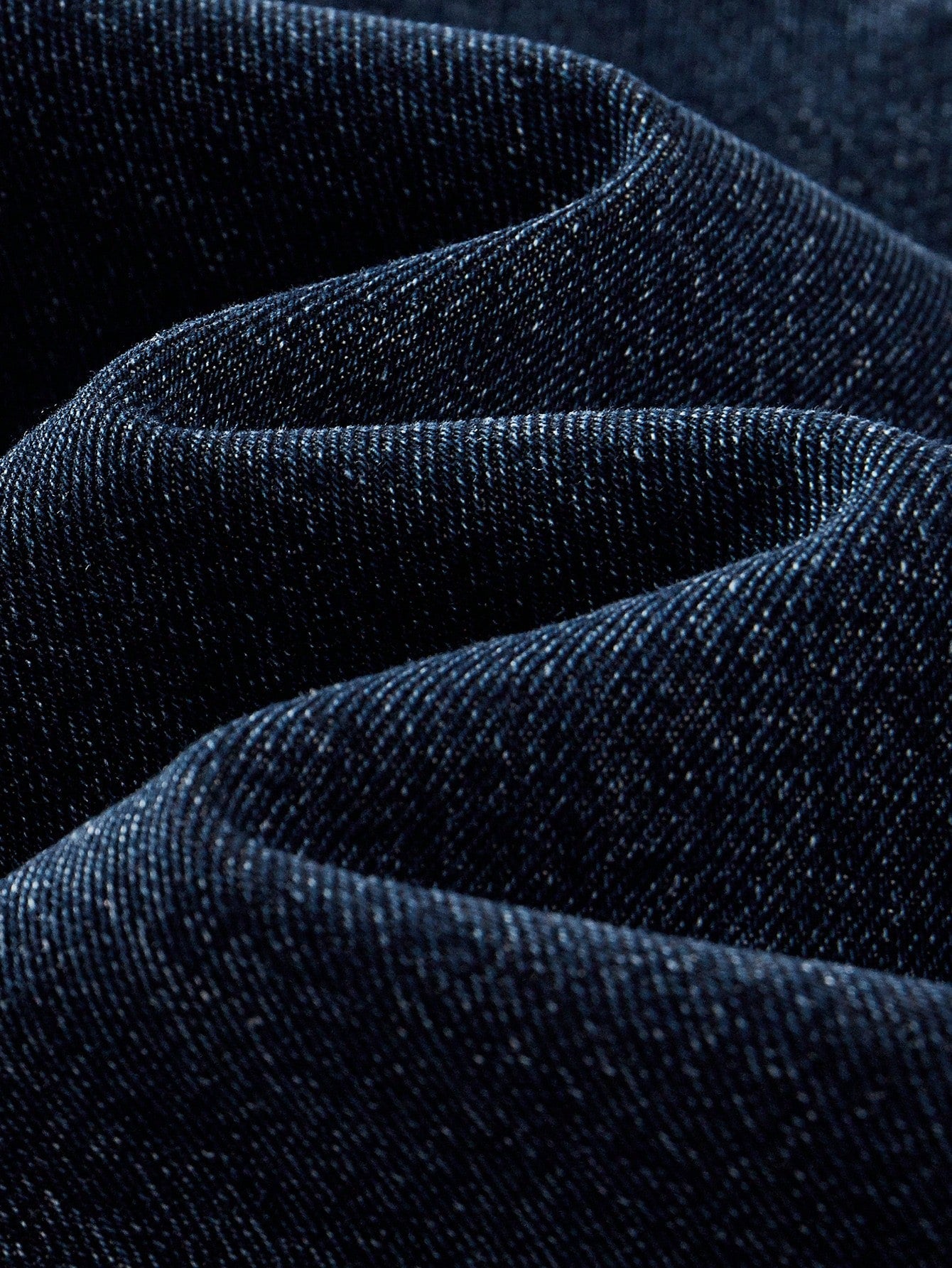 Contrast Stitch Indigo Blue Raw Washed Straight Leg Jeans