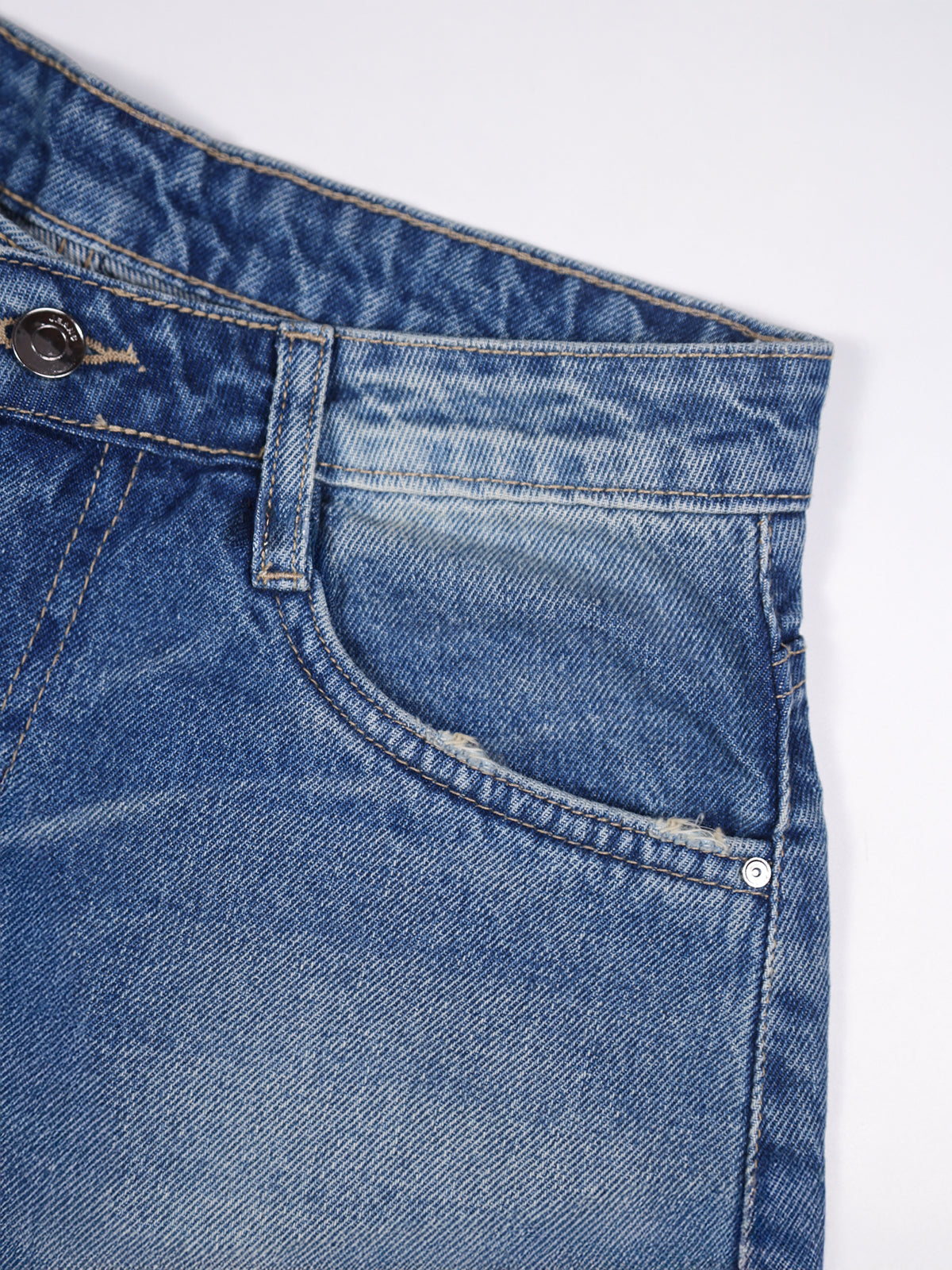 Airy Blue Washed Wide Leg Jeans