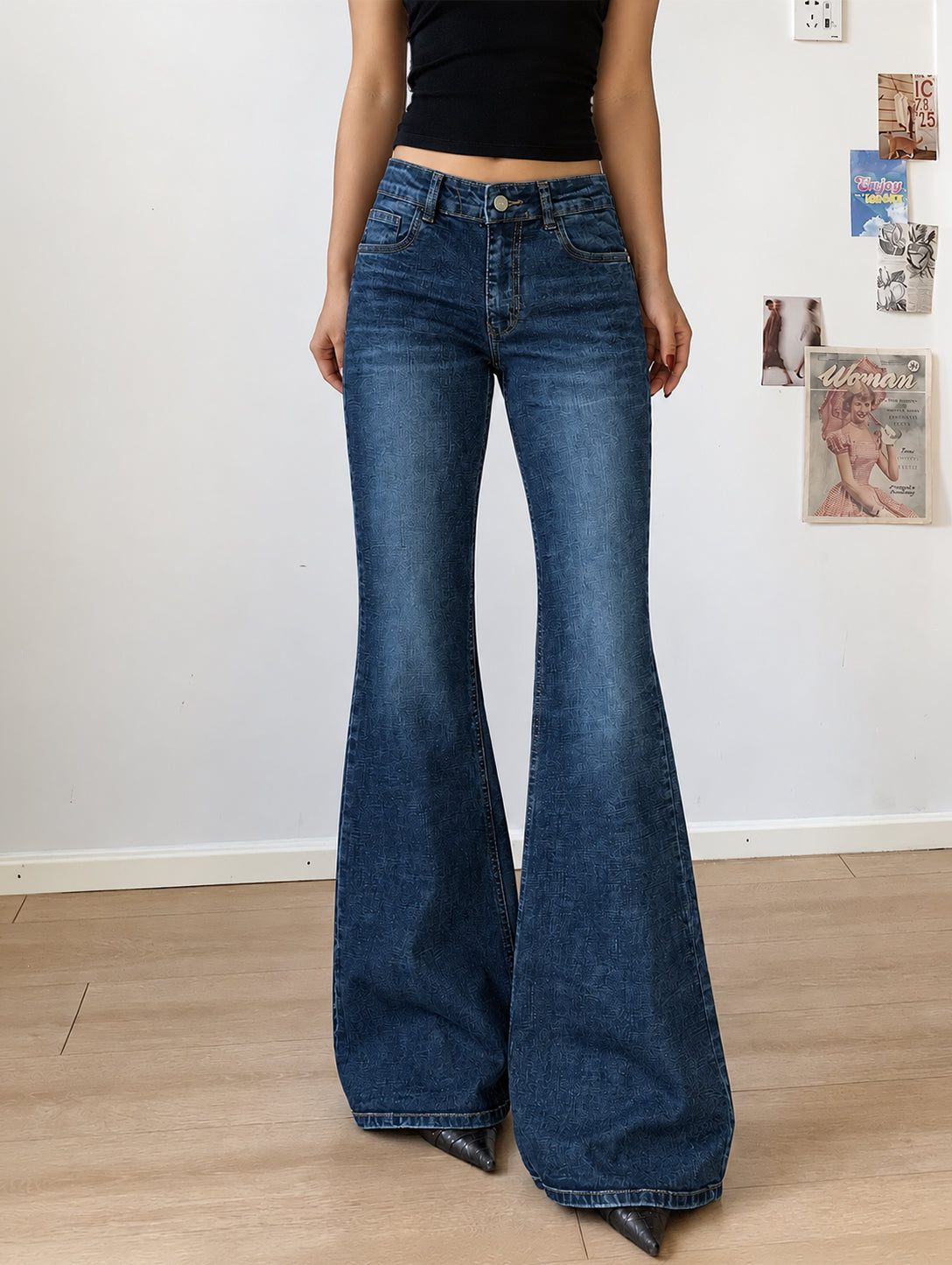 Nordic Blue Whisker Bootcut Jeans
