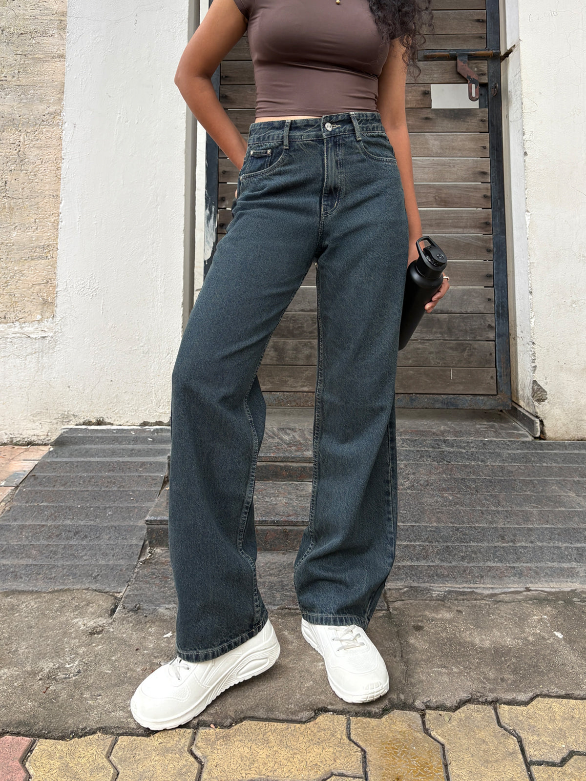 Vintage Rusty Blue Straight Fit Jeans