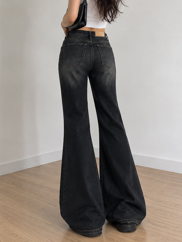 Fuji Black Washed Bootcut Jeans