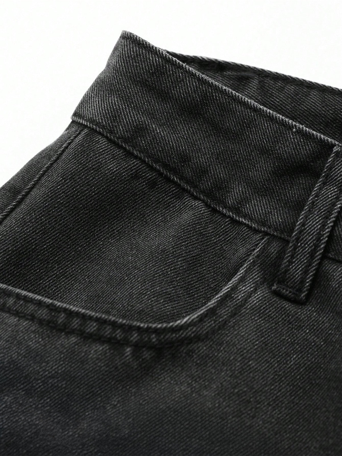 80s Graphite Black Super Wide Leg Jeans