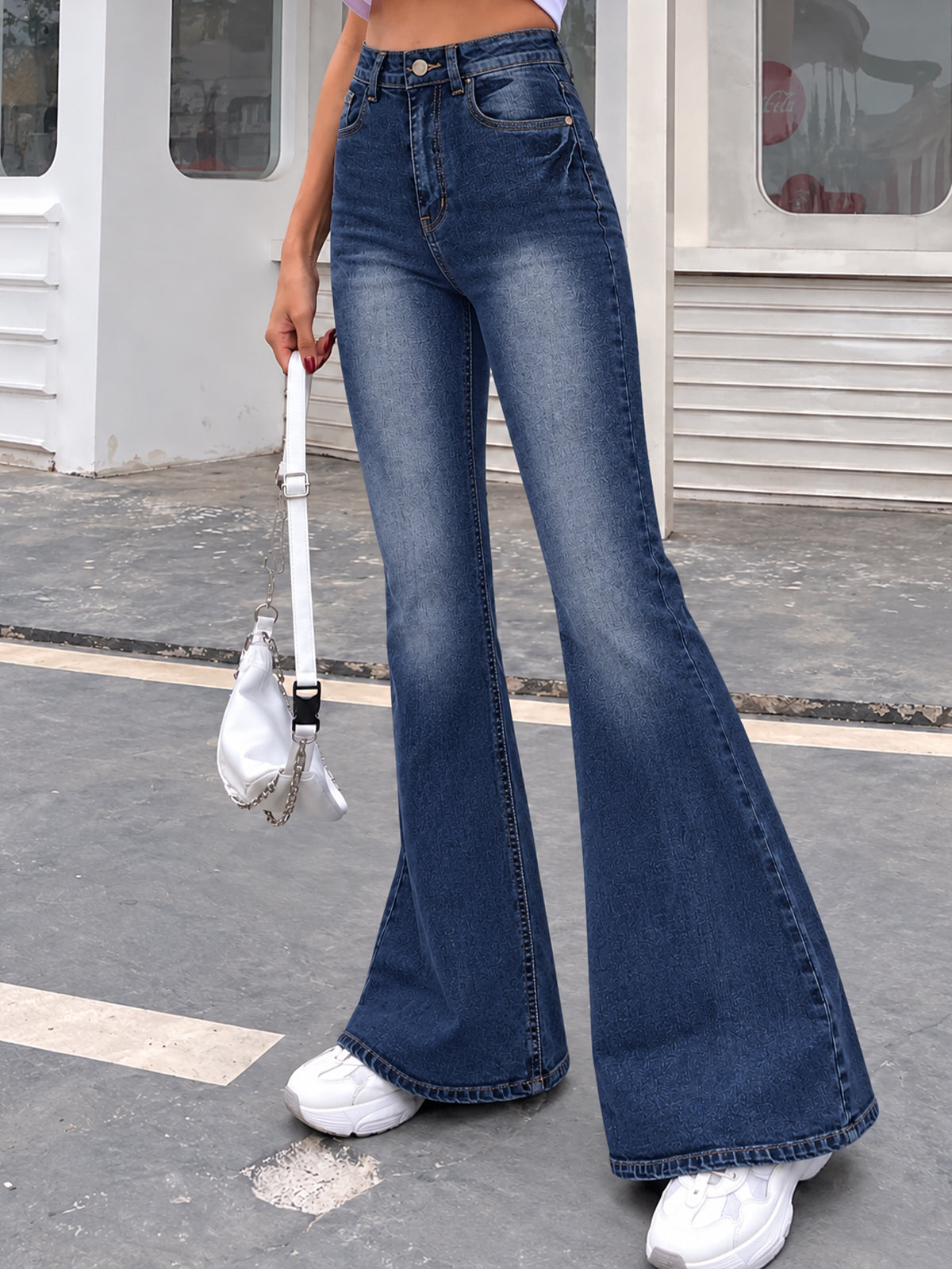 Deep Pacific Blue Washed Bootcut Jeans
