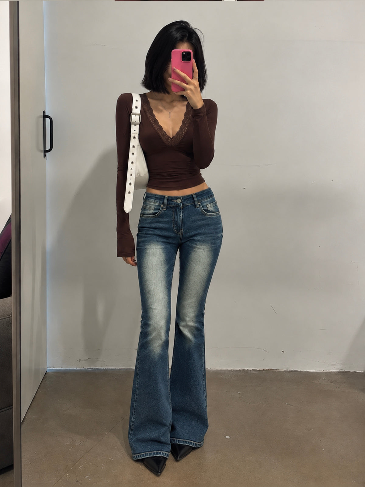 Infinity Blue Washed Bootcut Jeans