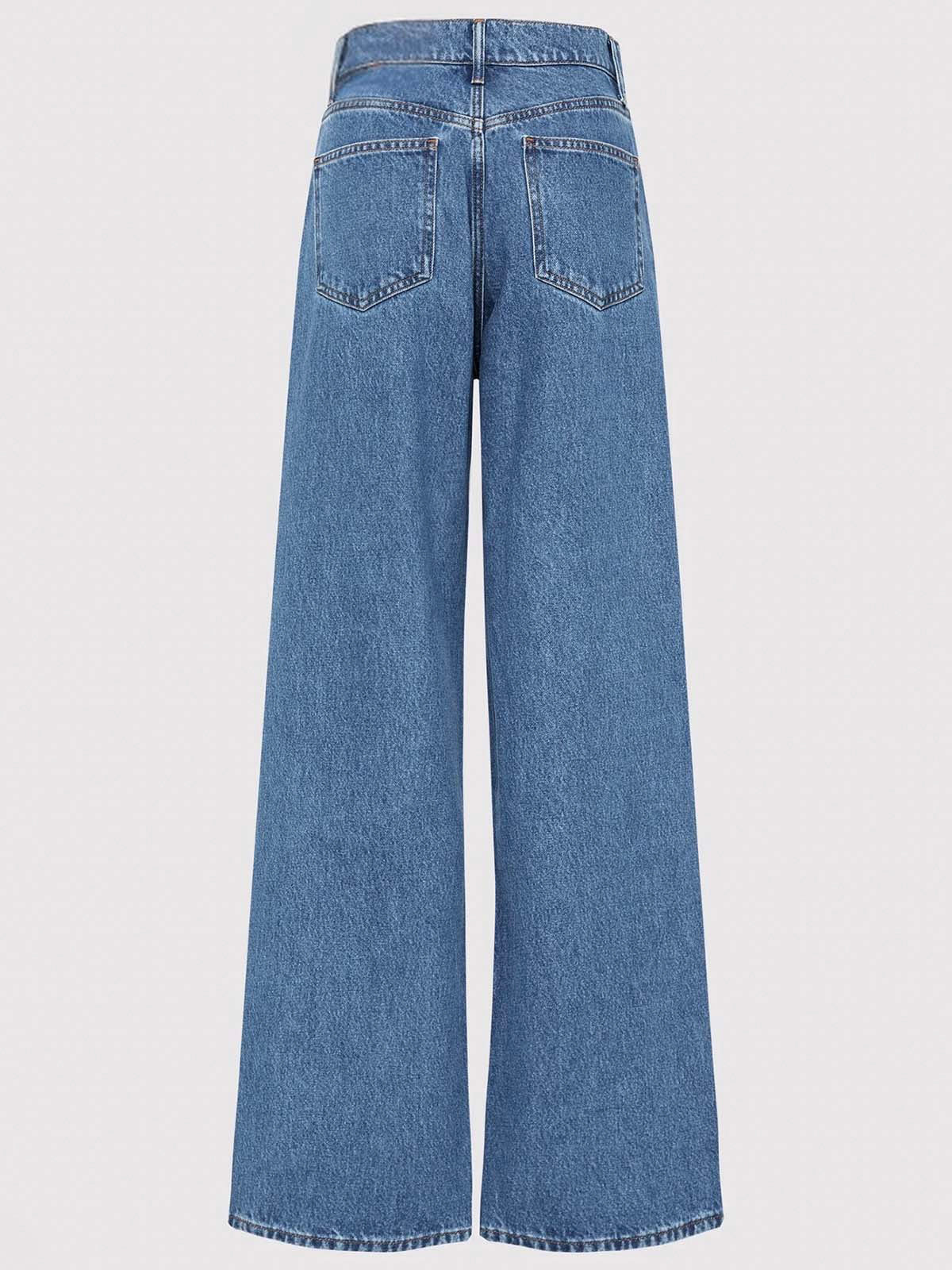 Ocean Blue Wide Leg Jeans