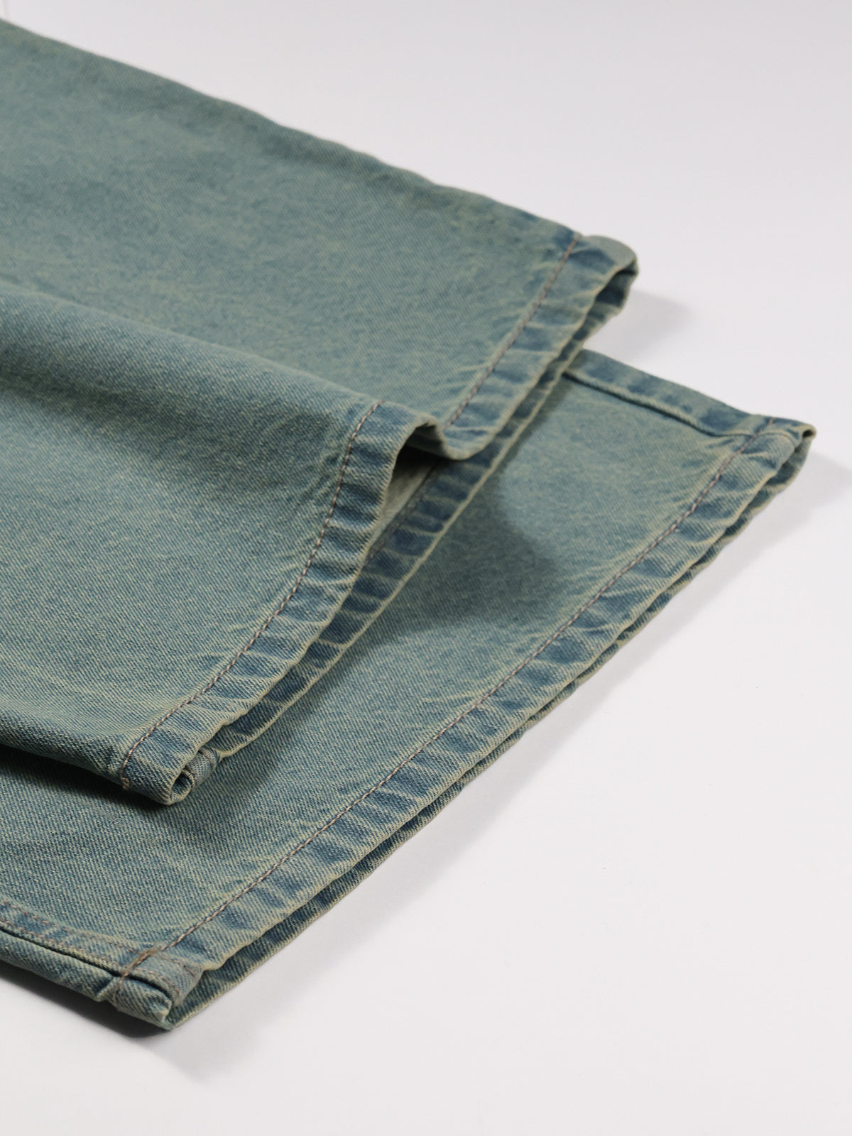 Arctic Blue Tinted Wide Leg Jeans