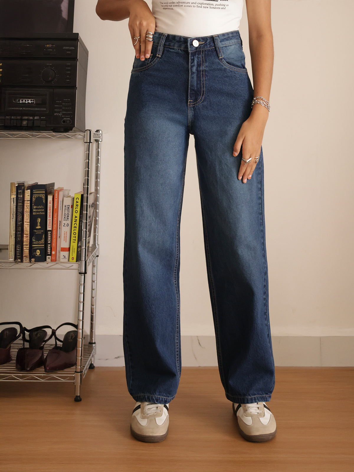 Dark Blue Straight Fit Jeans