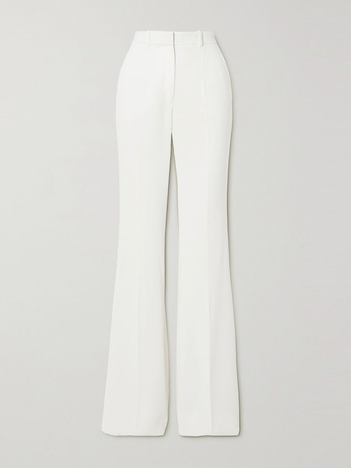 Luxe White Bootcut Korean Pants