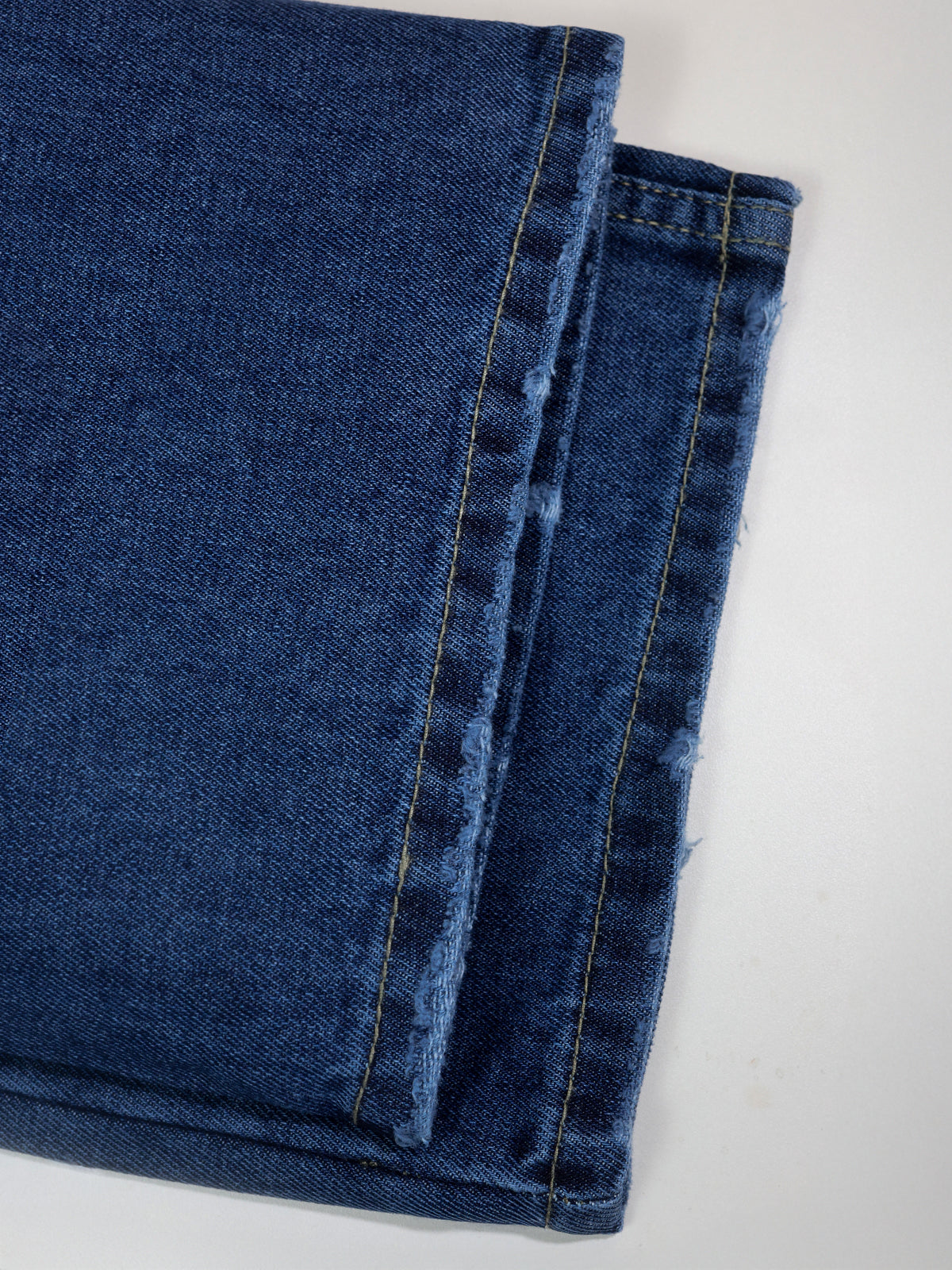 Dark Blue Washed Straight Leg Jeans