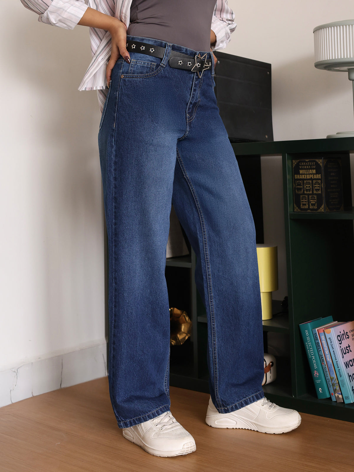 Mystic Navy Washed Straight Leg Jeans
