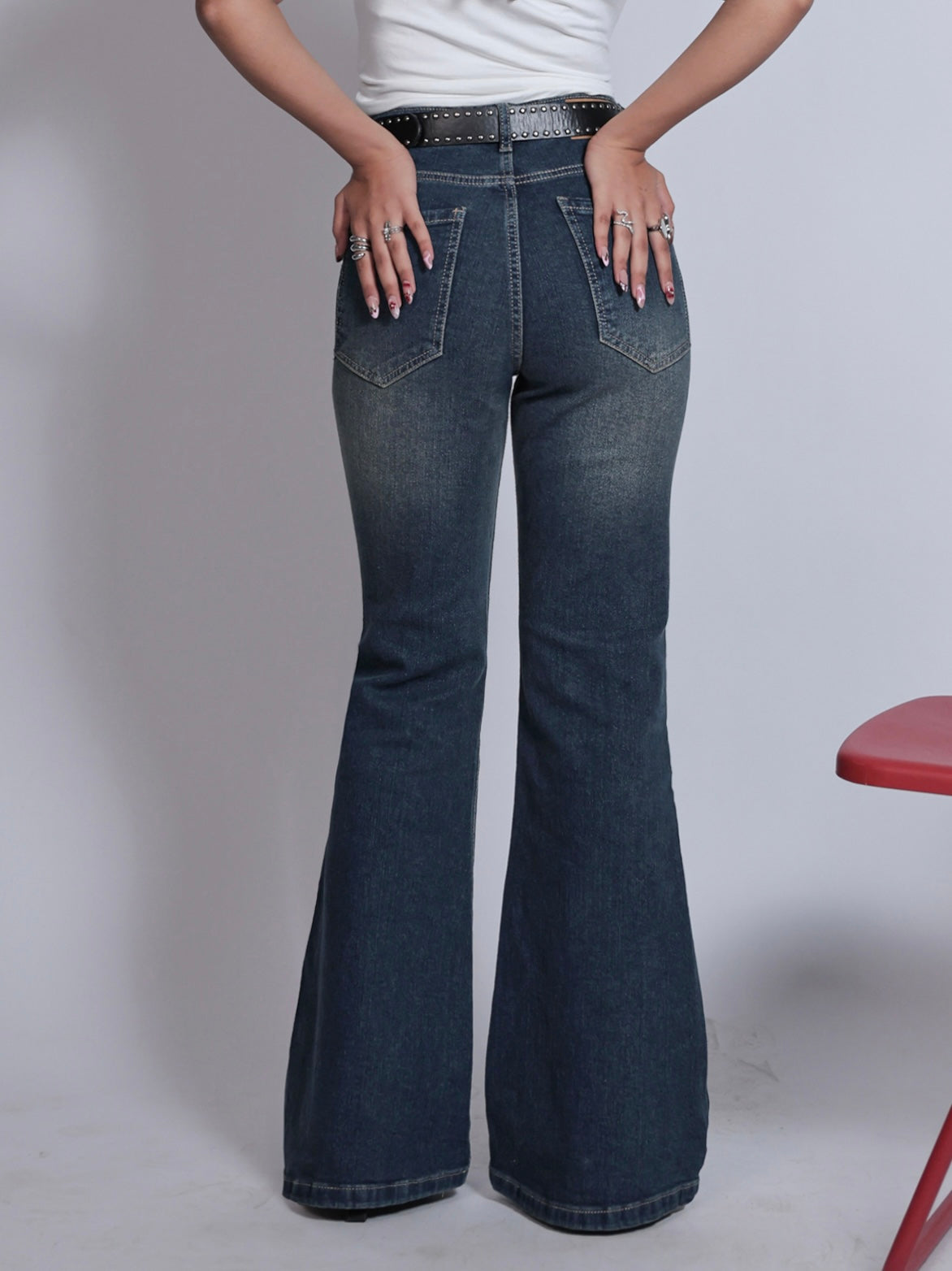 Premium Street Blue Washed Bootcut Jeans