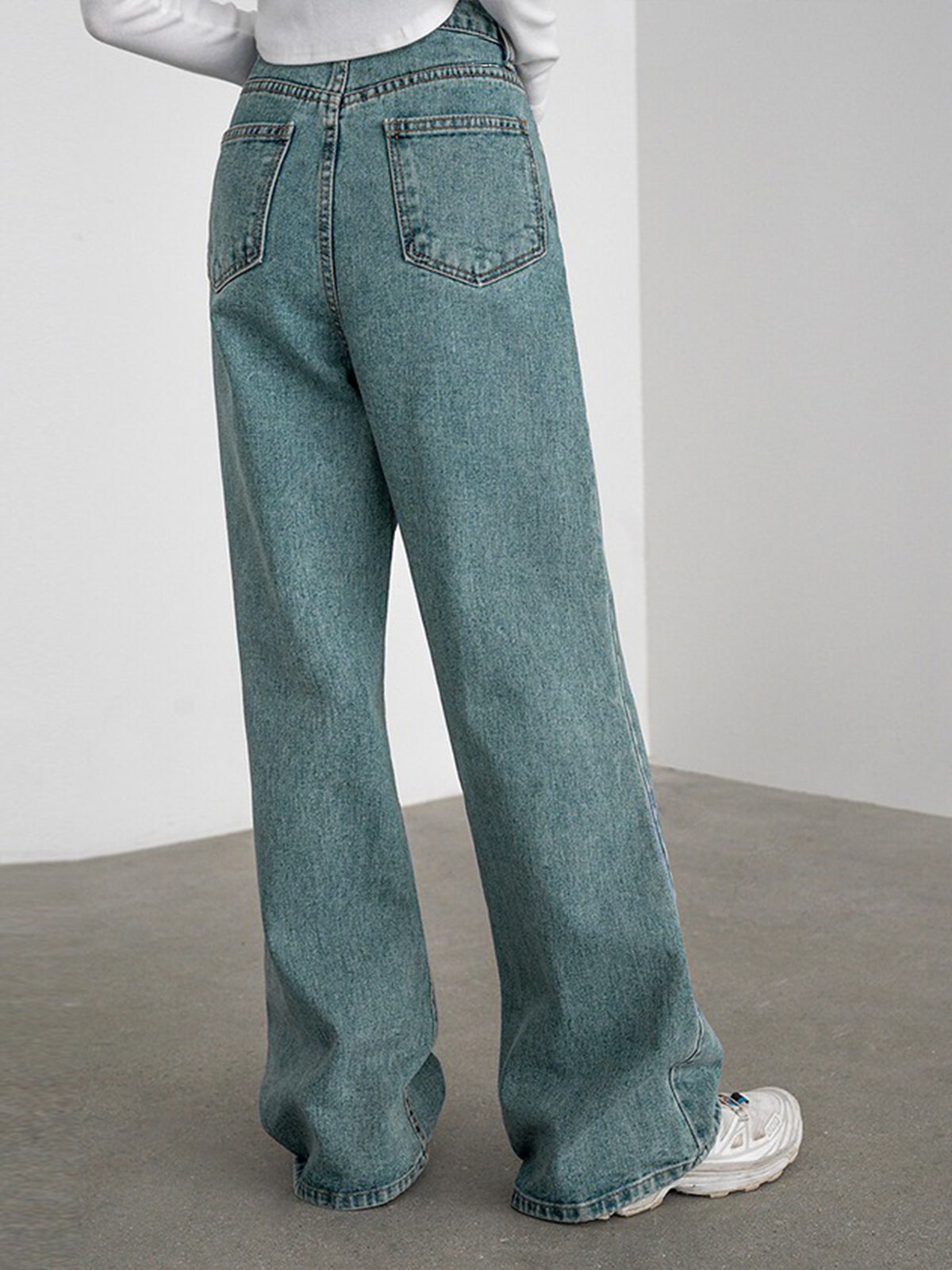 Cosmic Blue Tinted Straight Leg Jeans