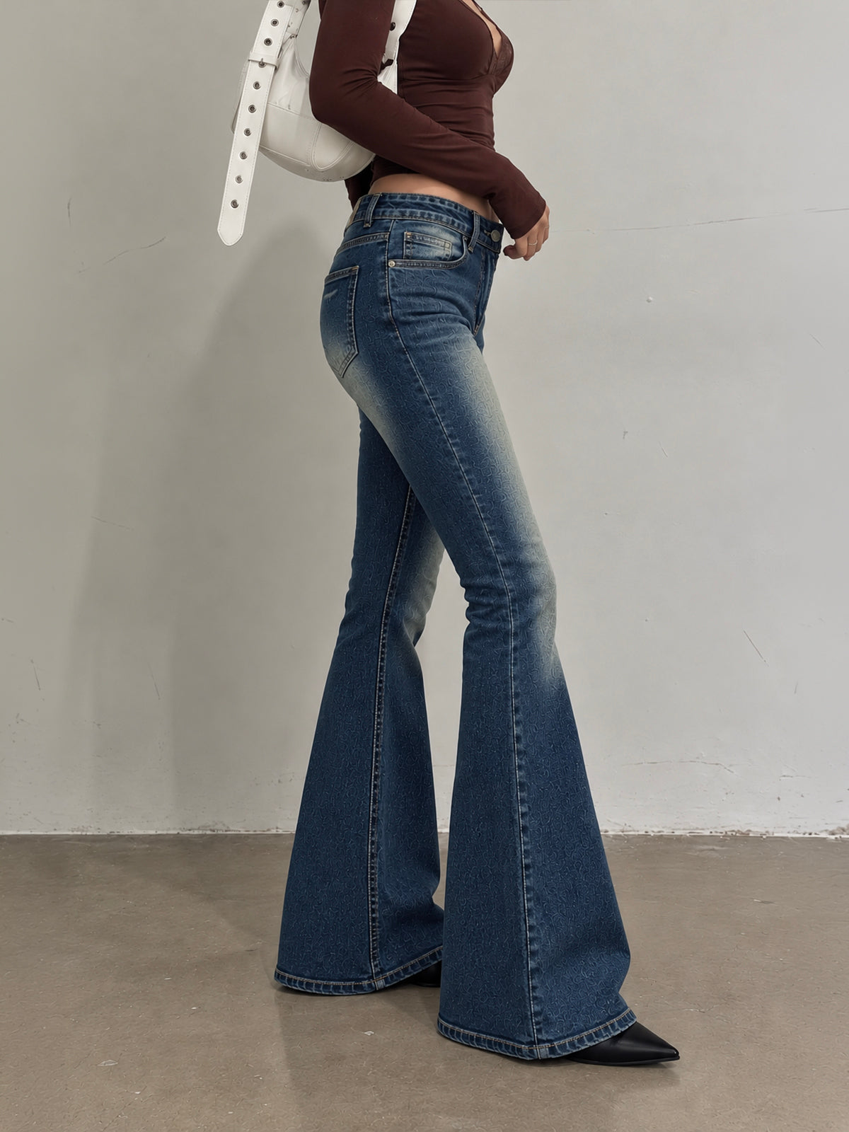 Infinity Blue Washed Bootcut Jeans