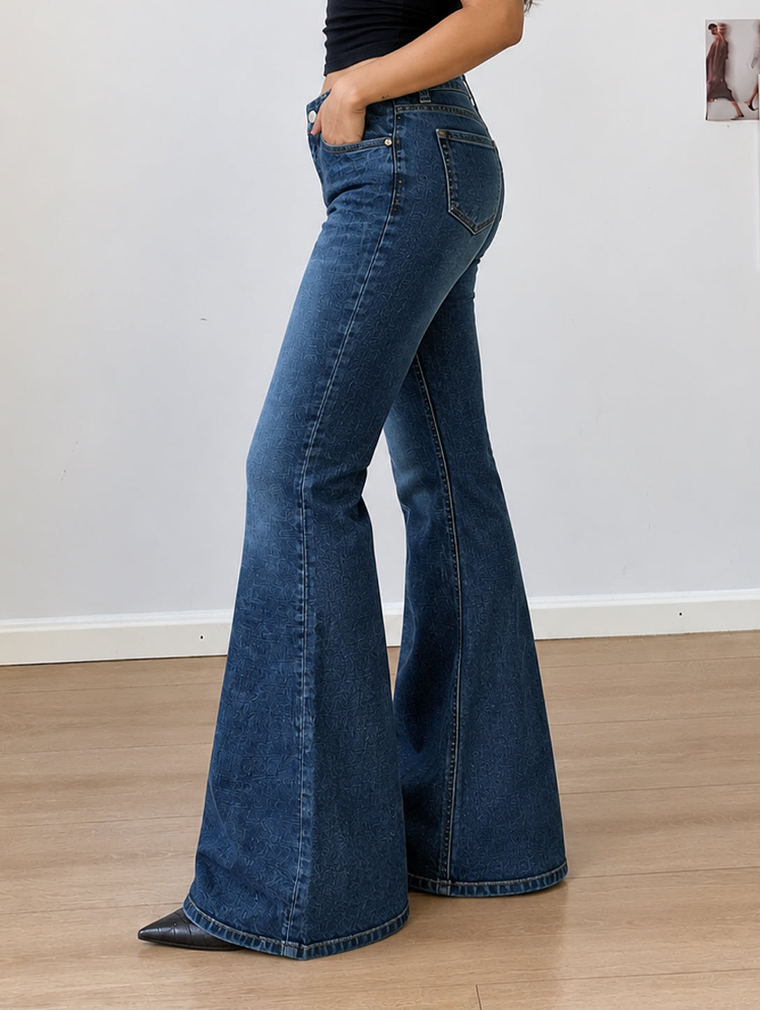 Nordic Blue Whisker Bootcut Jeans