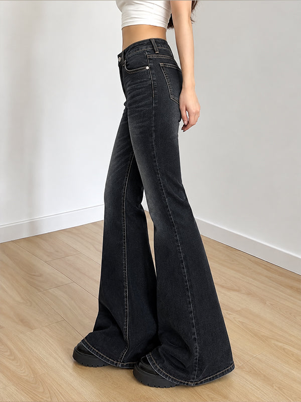 Fuji Black Washed Bootcut Jeans