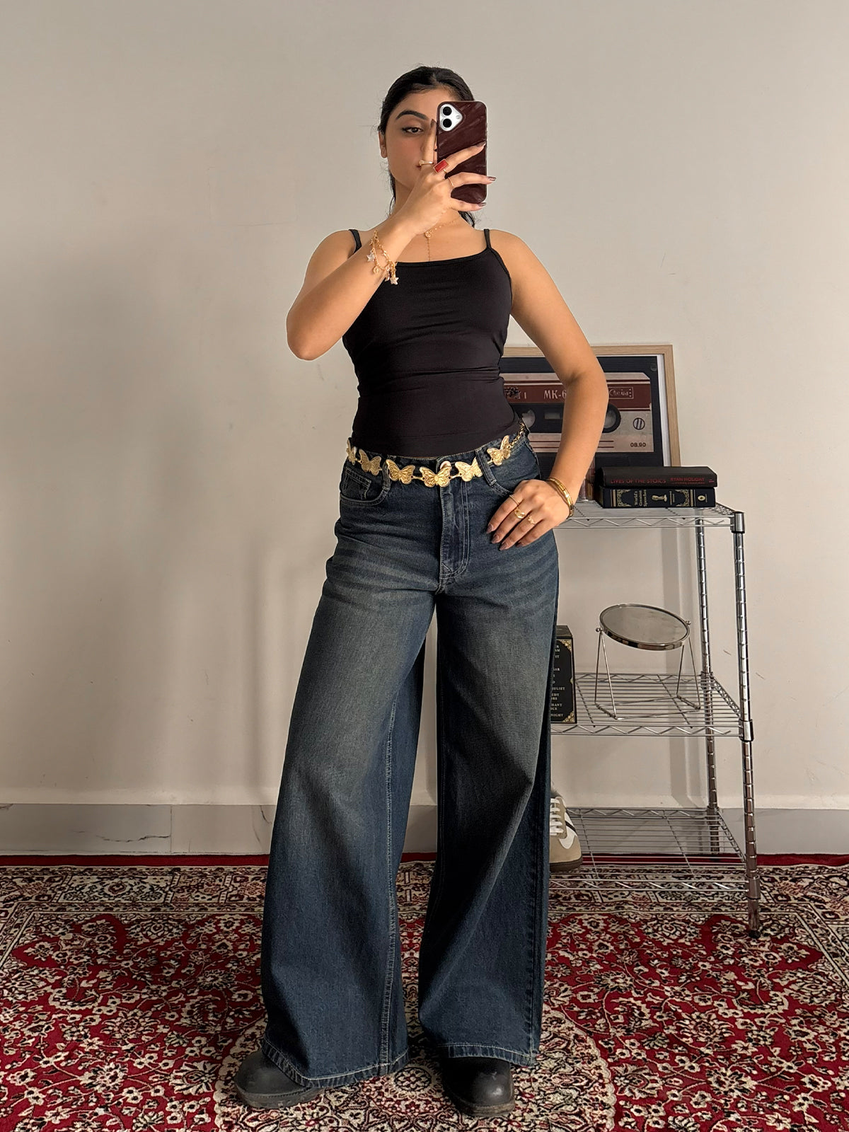 Black Slim Fit Cami Top