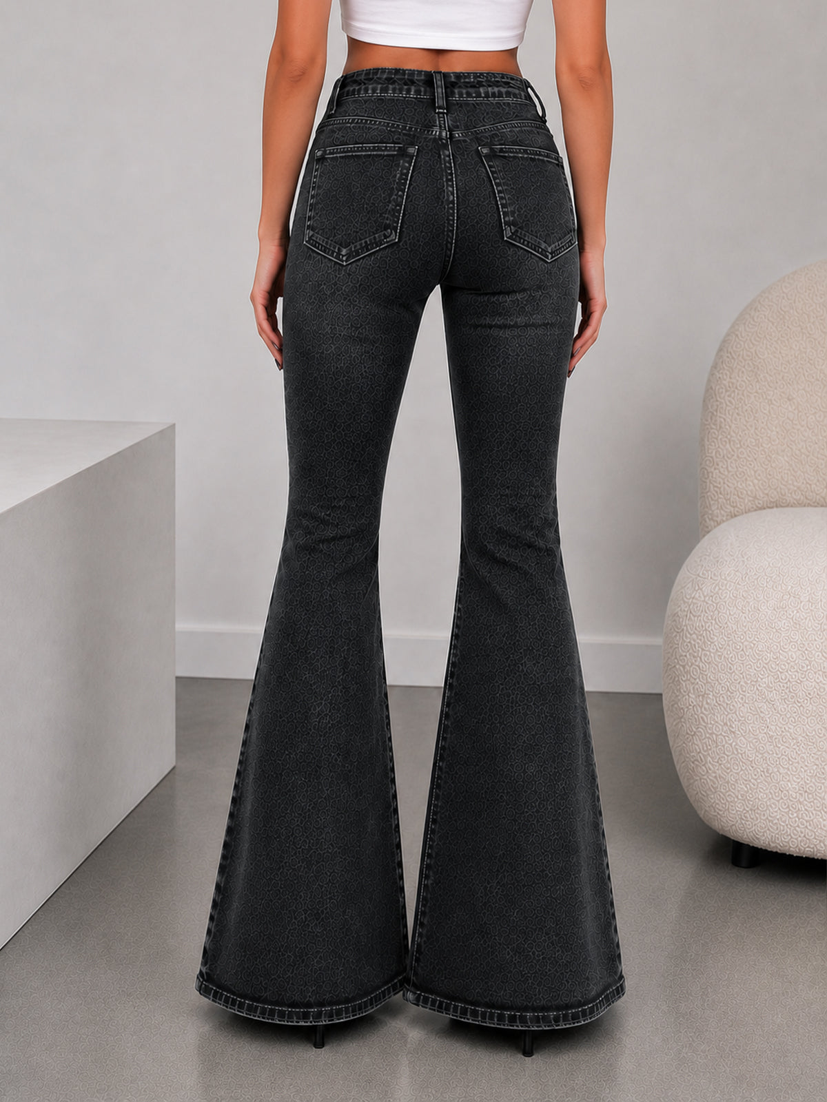 Eclipse Grey Washed Bootcut Jeans