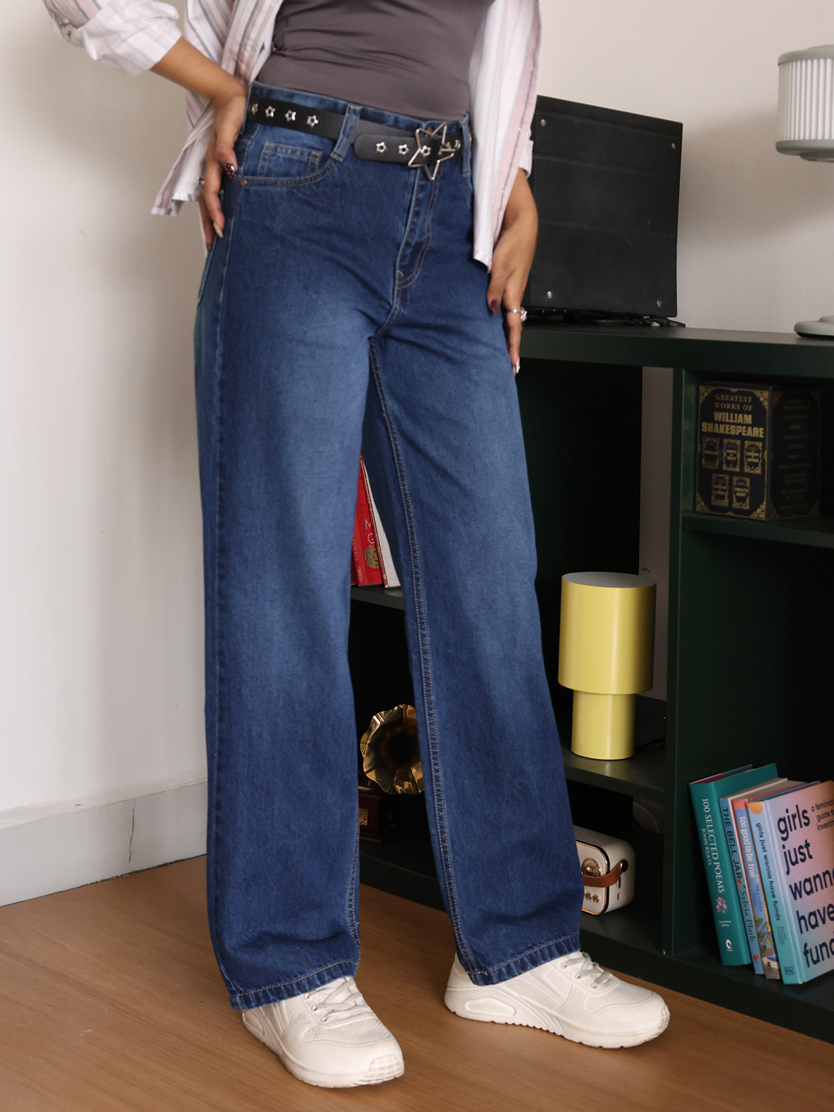 Mystic Navy Washed Straight Leg Jeans
