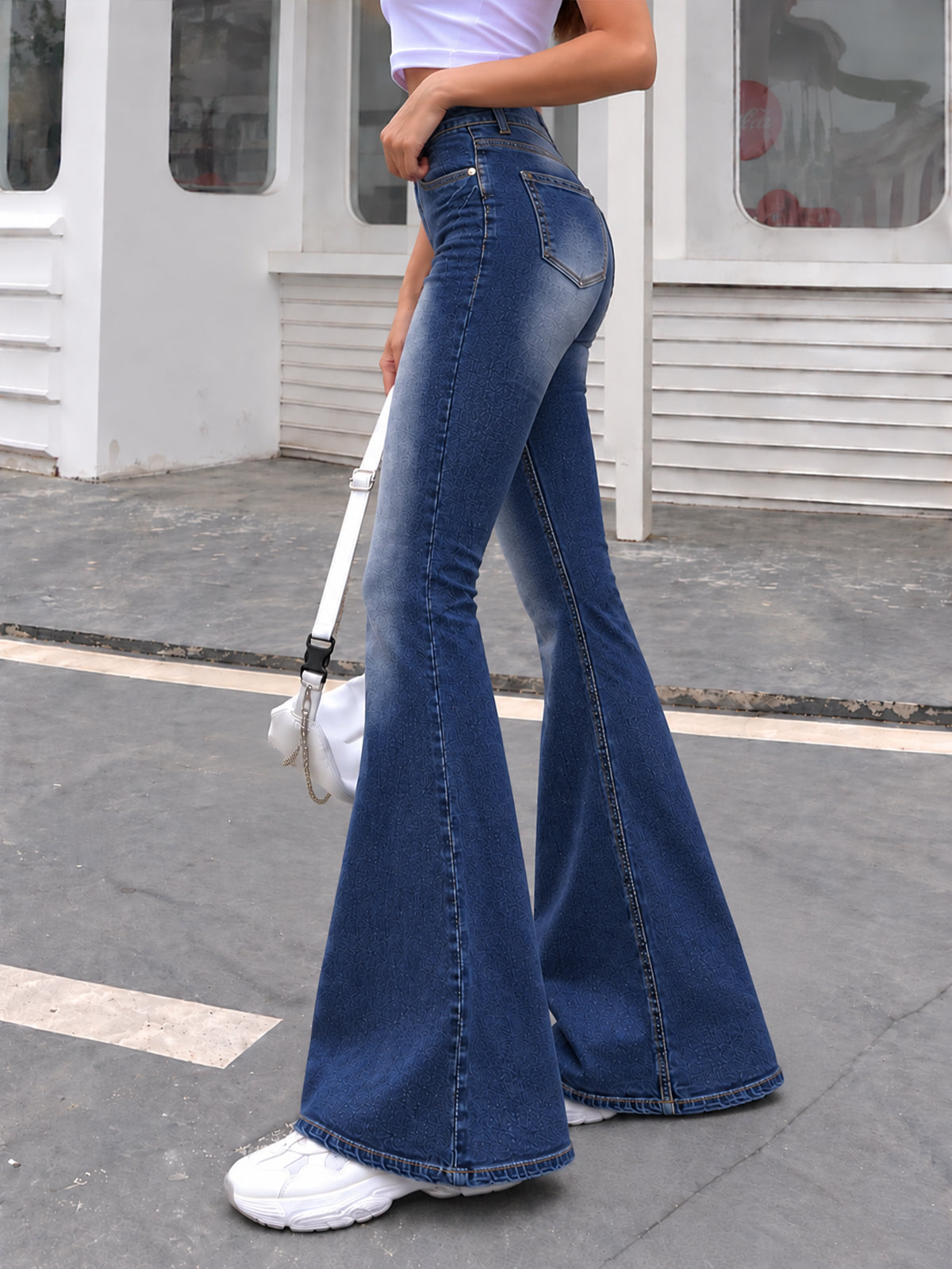 Deep Pacific Blue Washed Bootcut Jeans