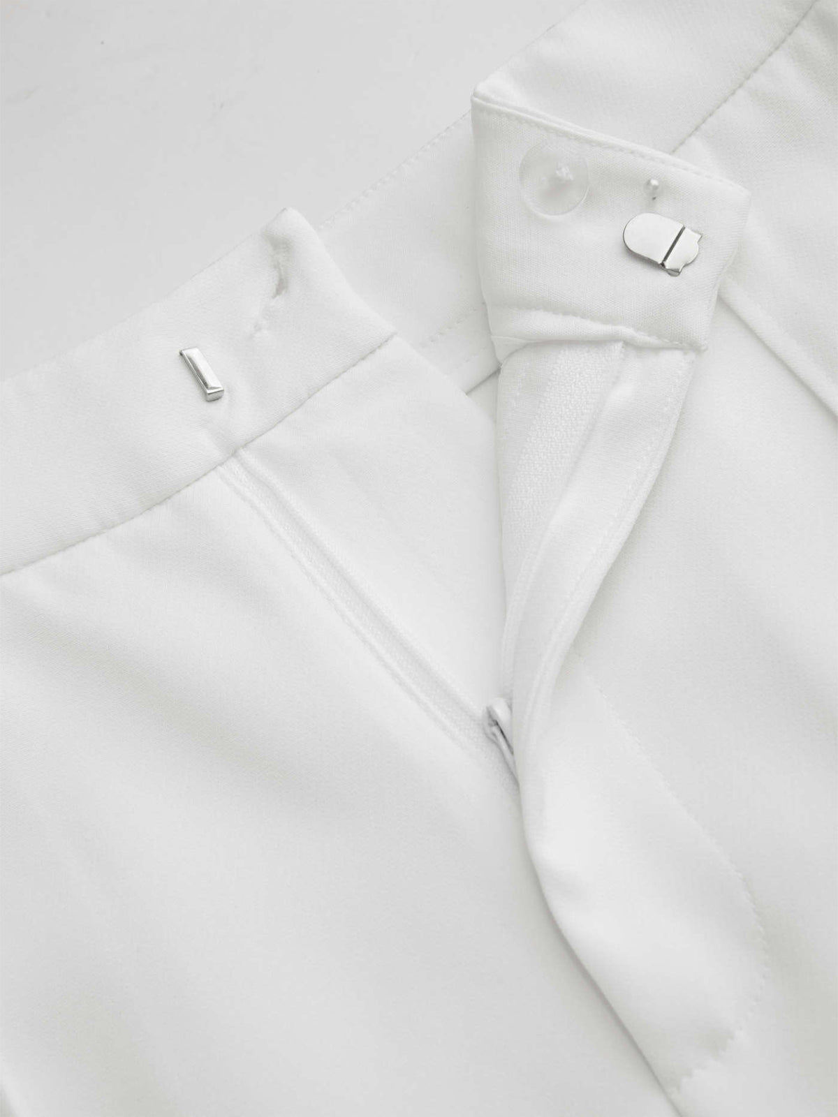 Luxe White Bootcut Korean Pants