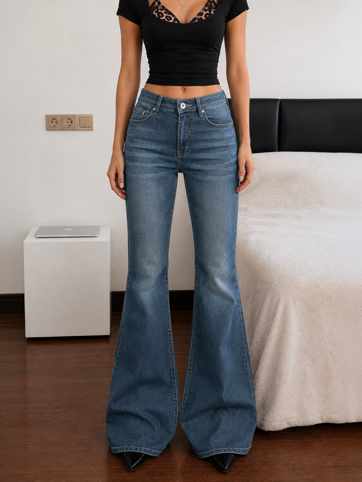 California Blue Whisker Bootcut Jeans