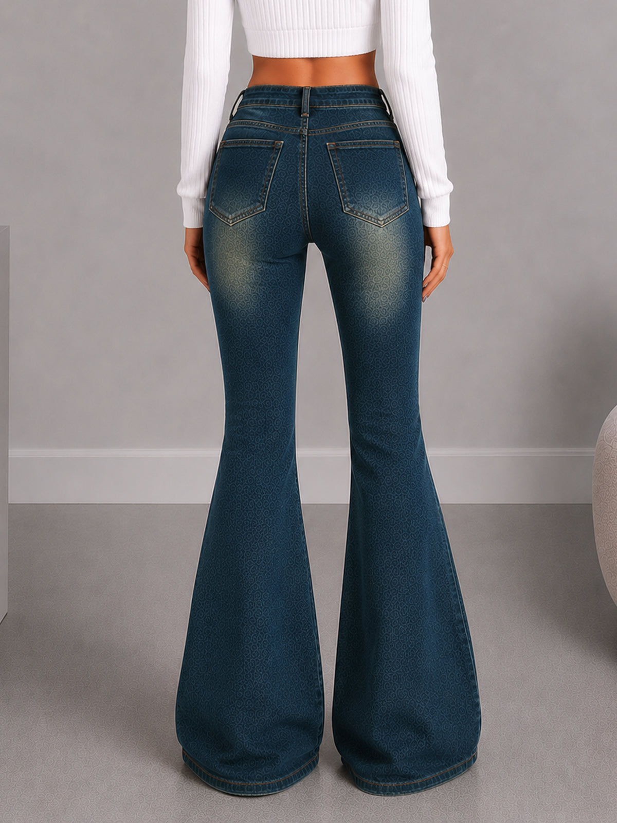 Atlantic Blue Washed Bootcut Jeans