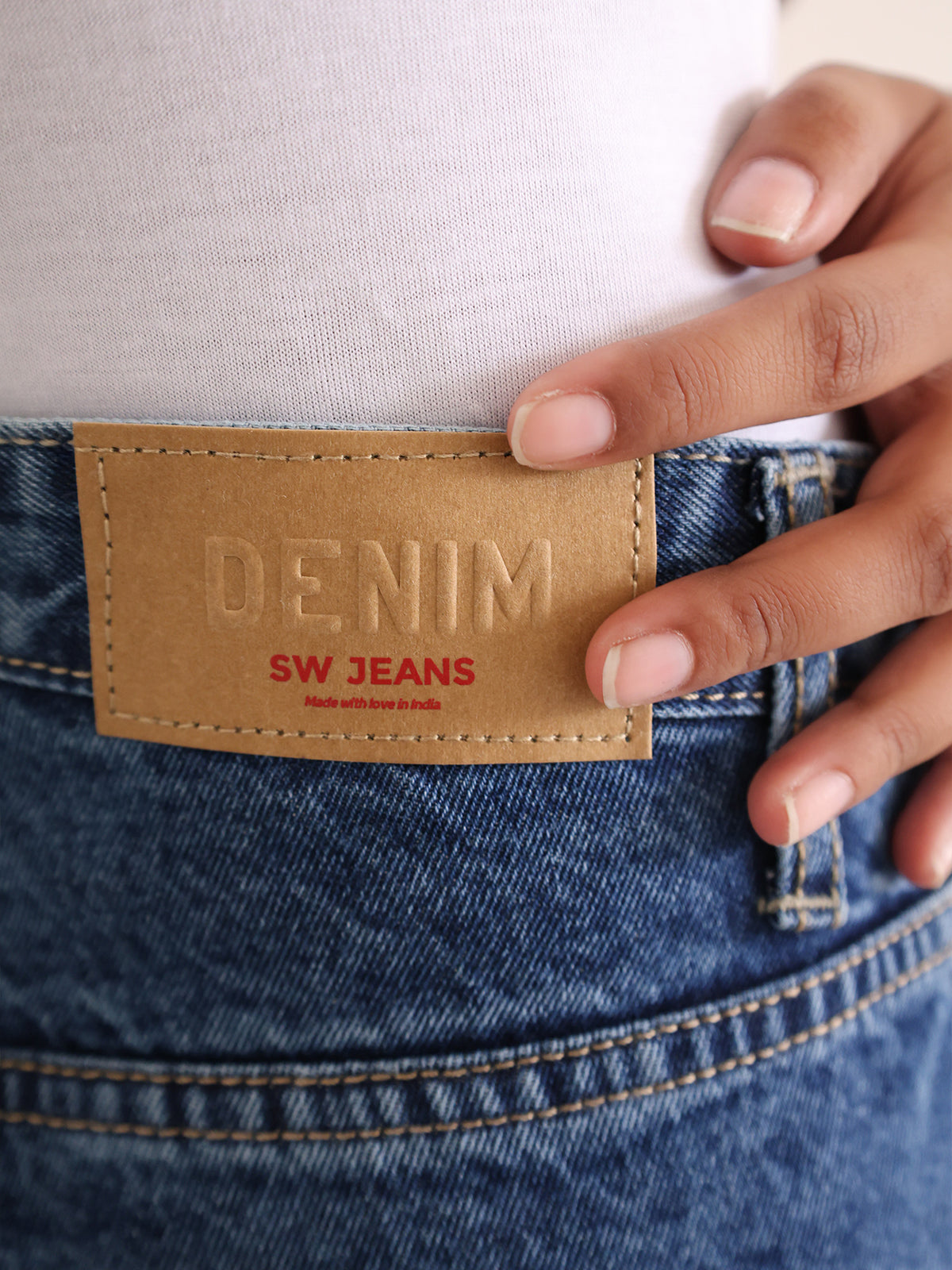 Cosmos Blue Tinted Straight Leg Jeans