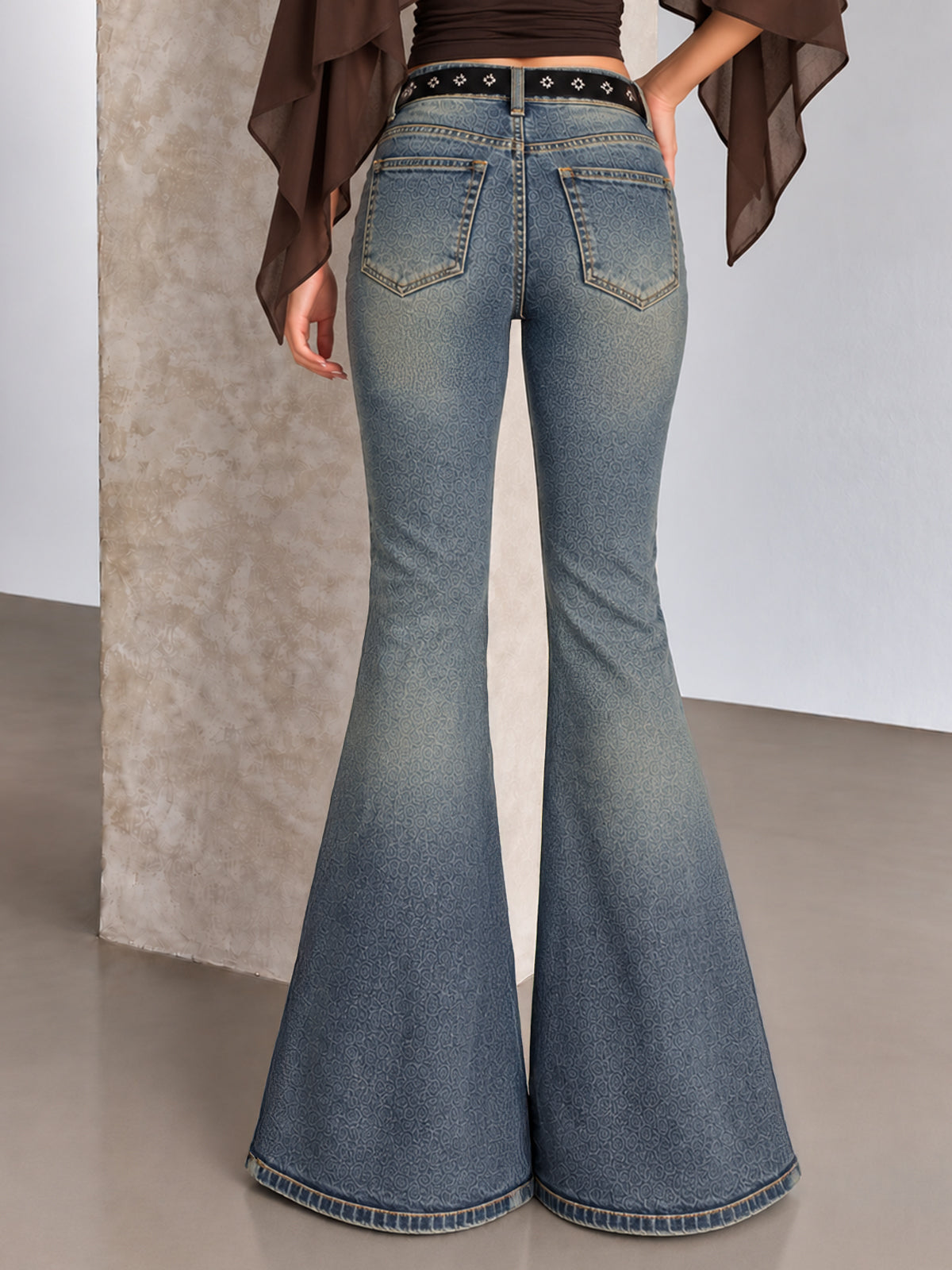 Heaven Blue Washed Bootcut Jeans