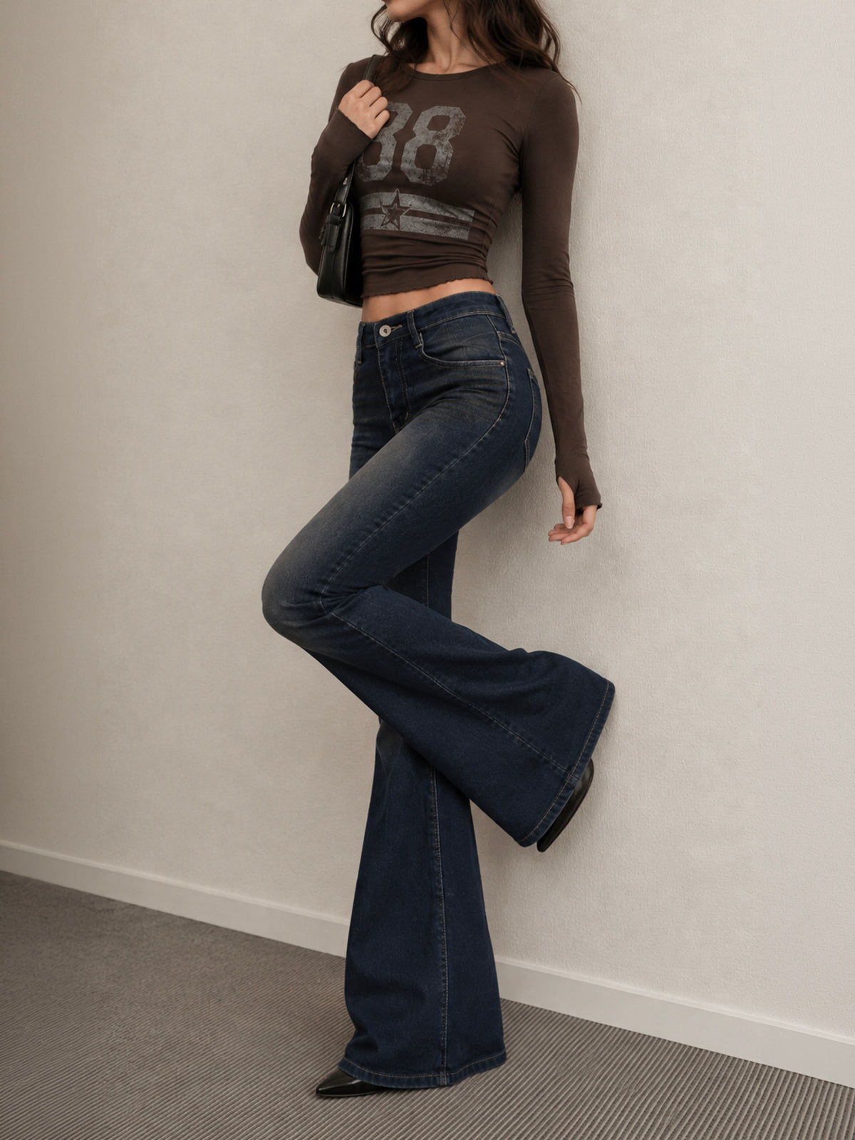 Evening Blue Tinted Bootcut Jeans