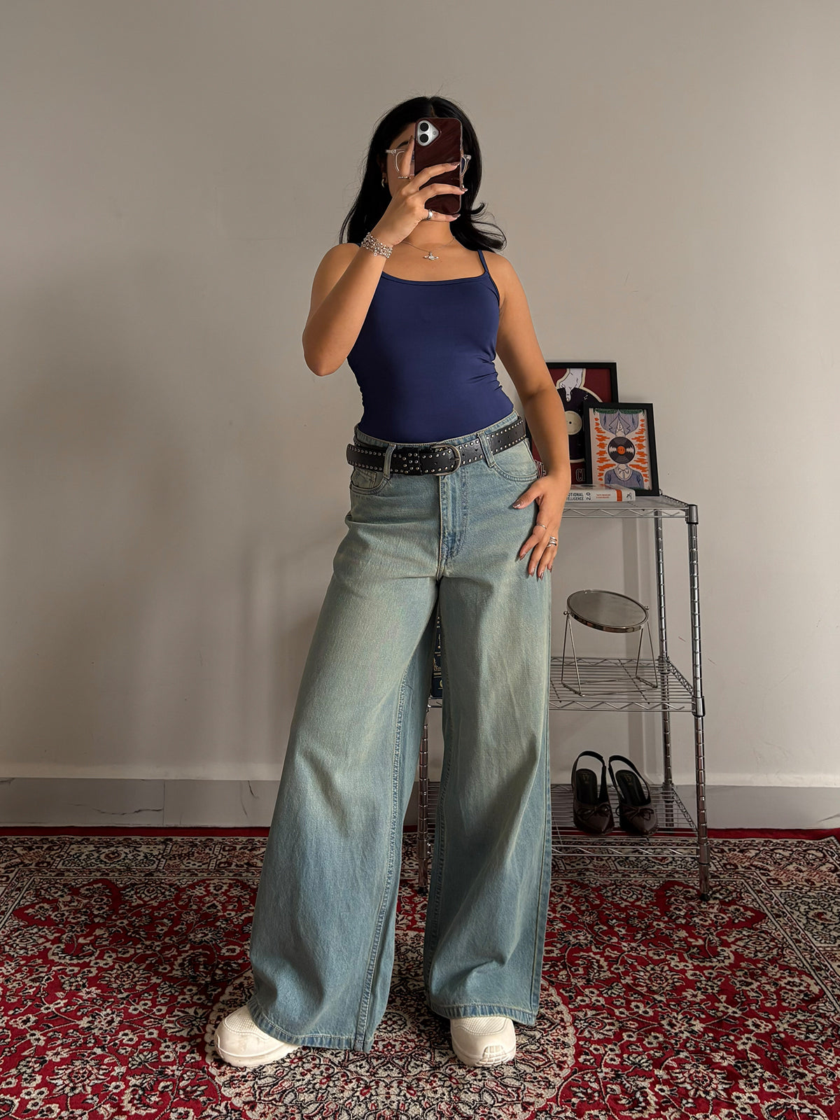 Navy Slim Fit Cami Top